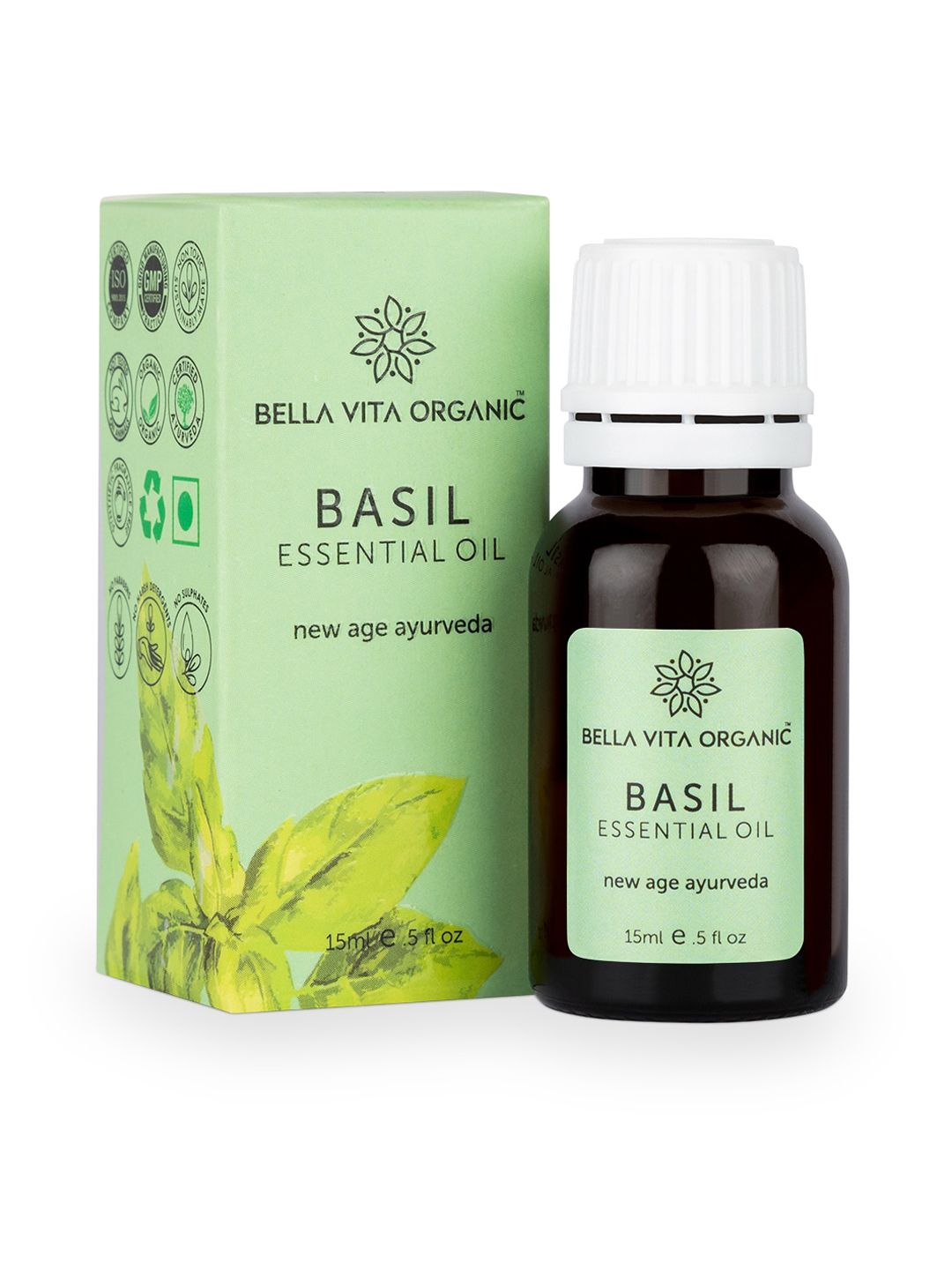 Bella Vita Organic Basil Pure Essential Oil - 15 ml Price in India