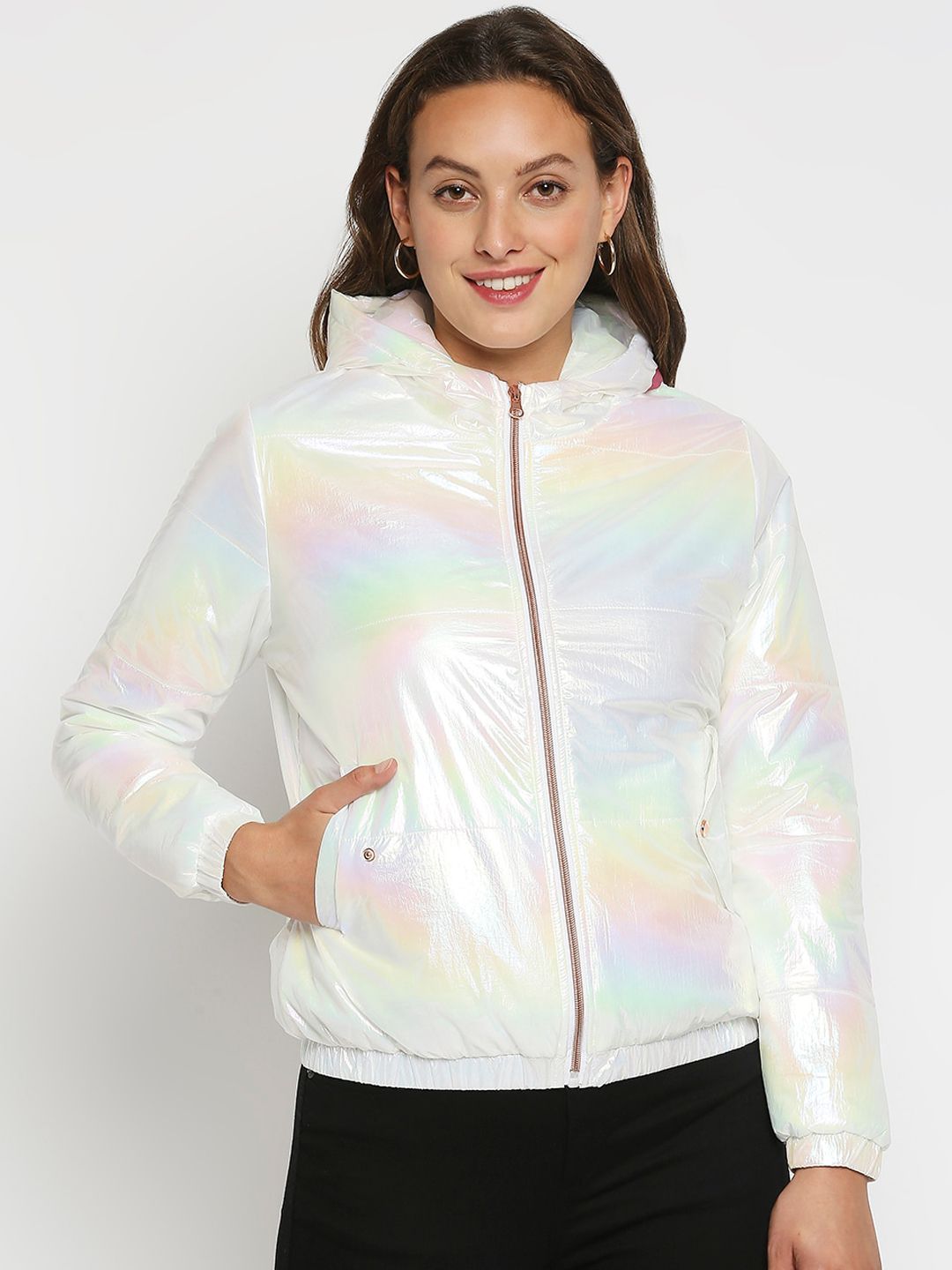 Being Human Women White Bomber Jacket Price in India