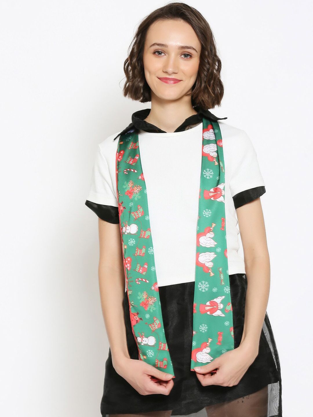 Dupatta Bazaar Women Green Printed Scarf Price in India