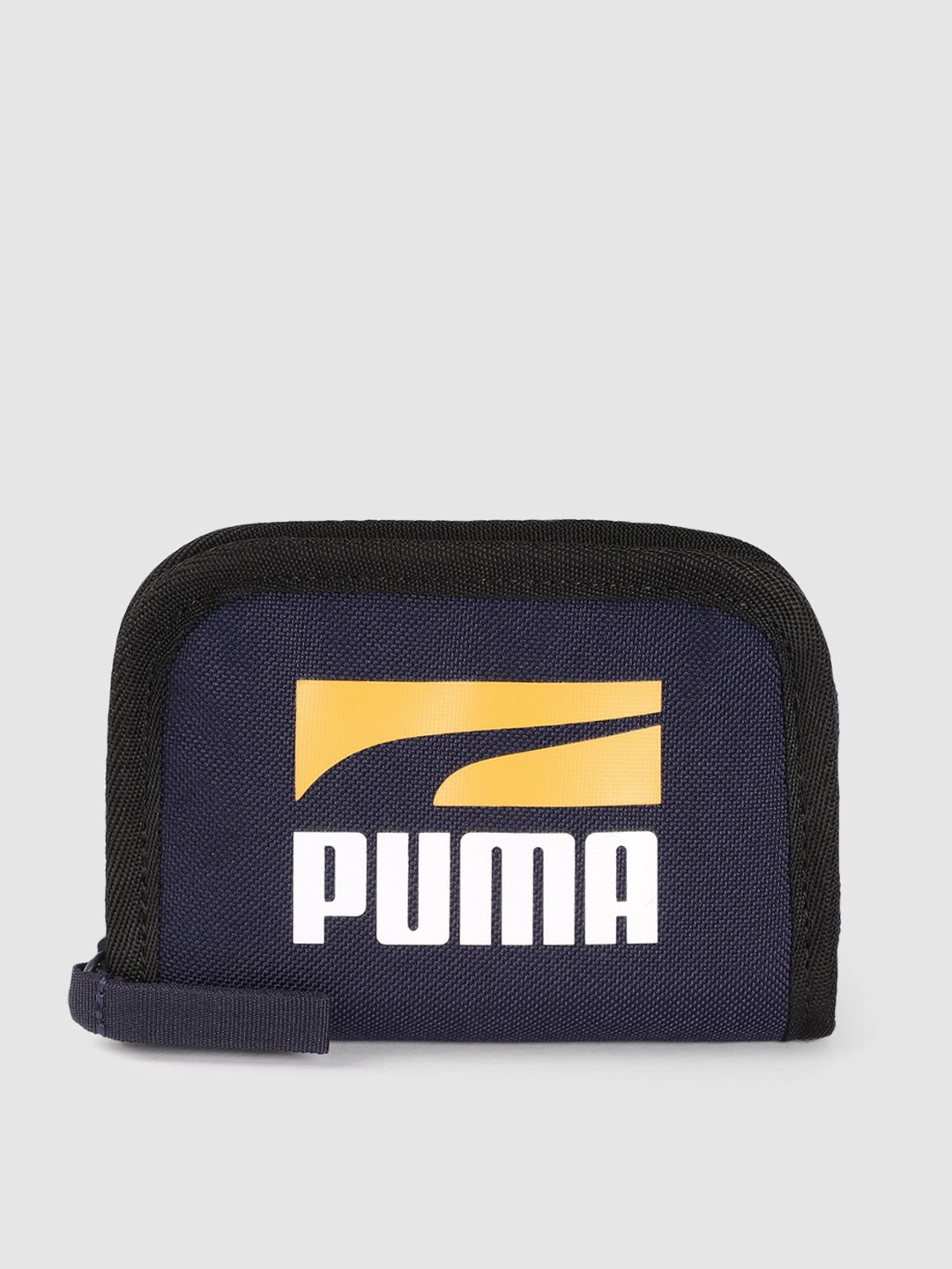 Puma Unisex Navy Blue Printed Zip Around Wallet Price in India