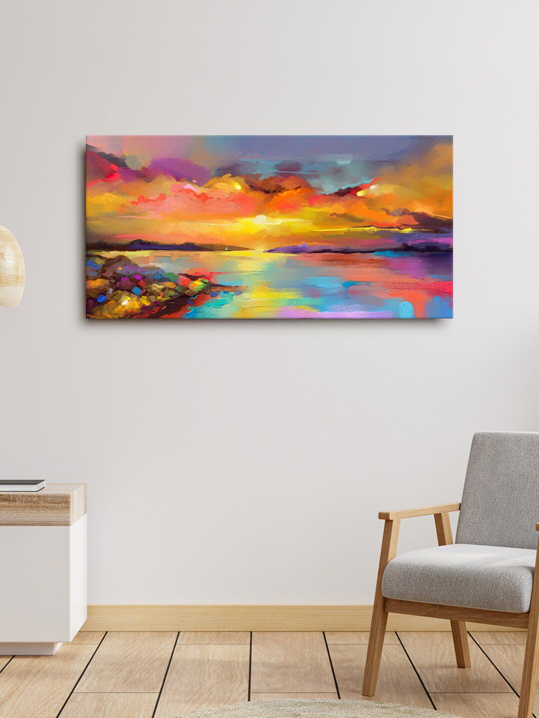 999Store Multicoloured Abstract Painting Wall Art Price in India