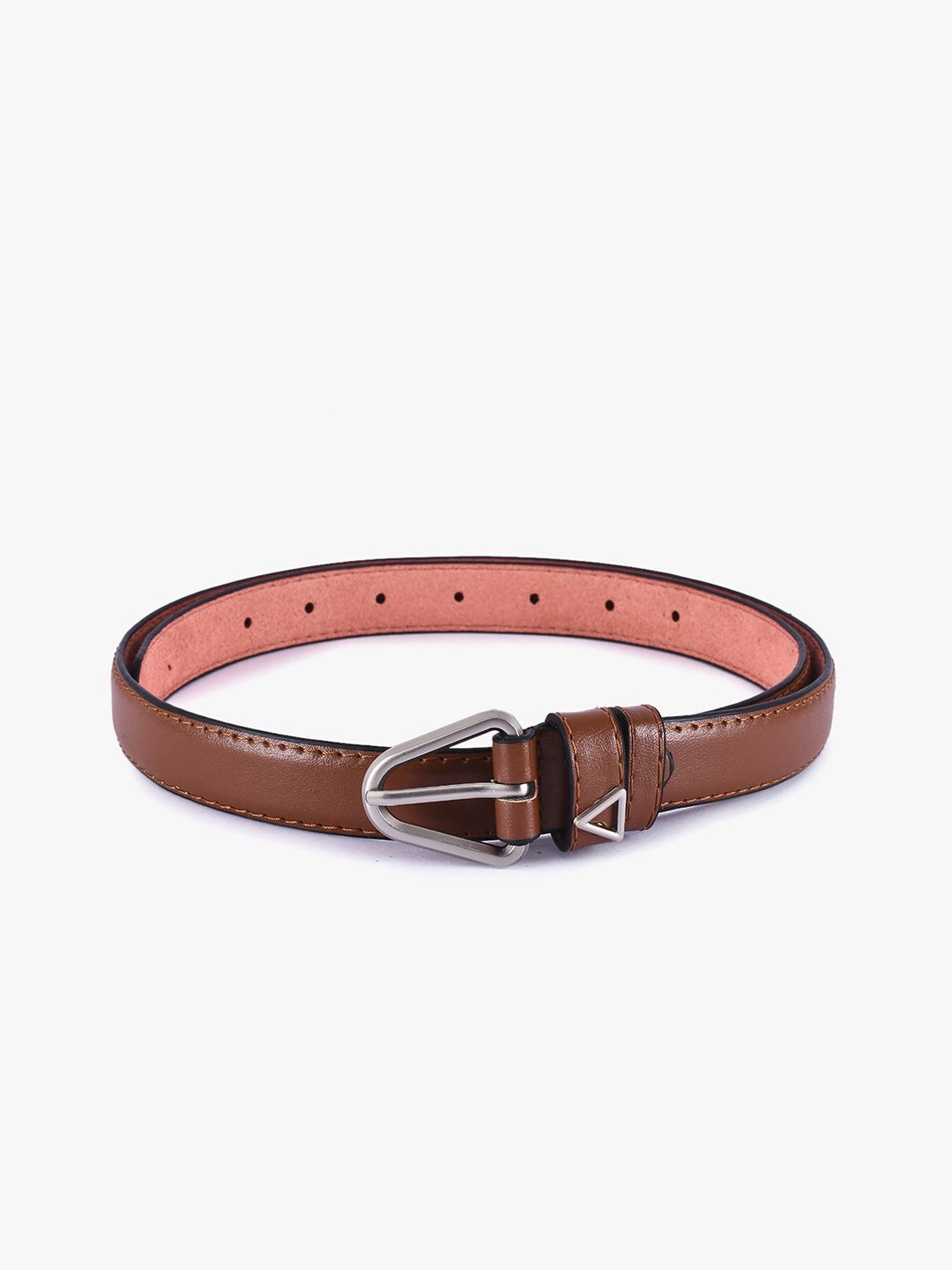 BuckleUp Women Tan Solid Belt Price in India