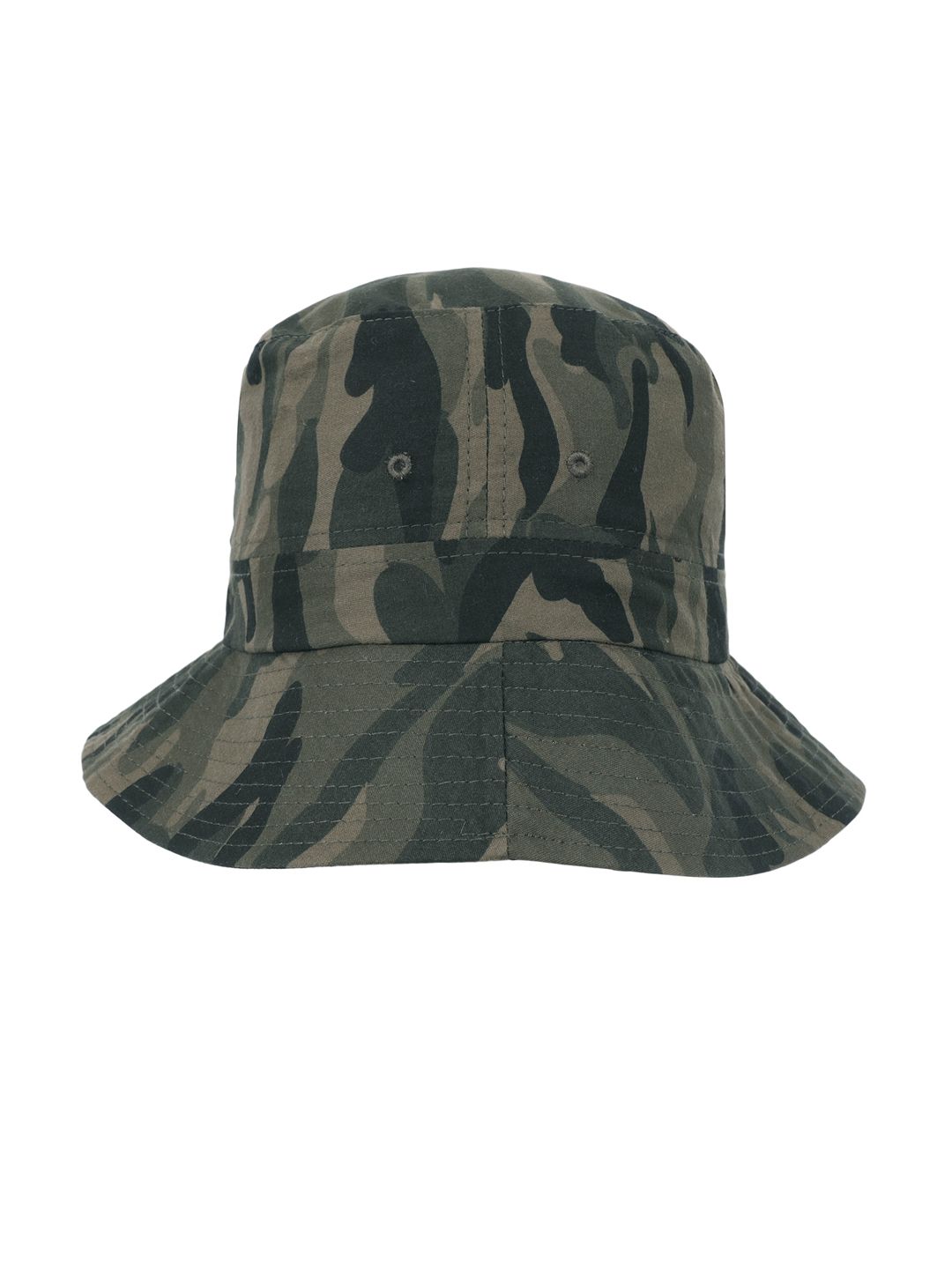 FabSeasons Unisex Green Camouflage Printed Cotton Bucket Hat Price in India