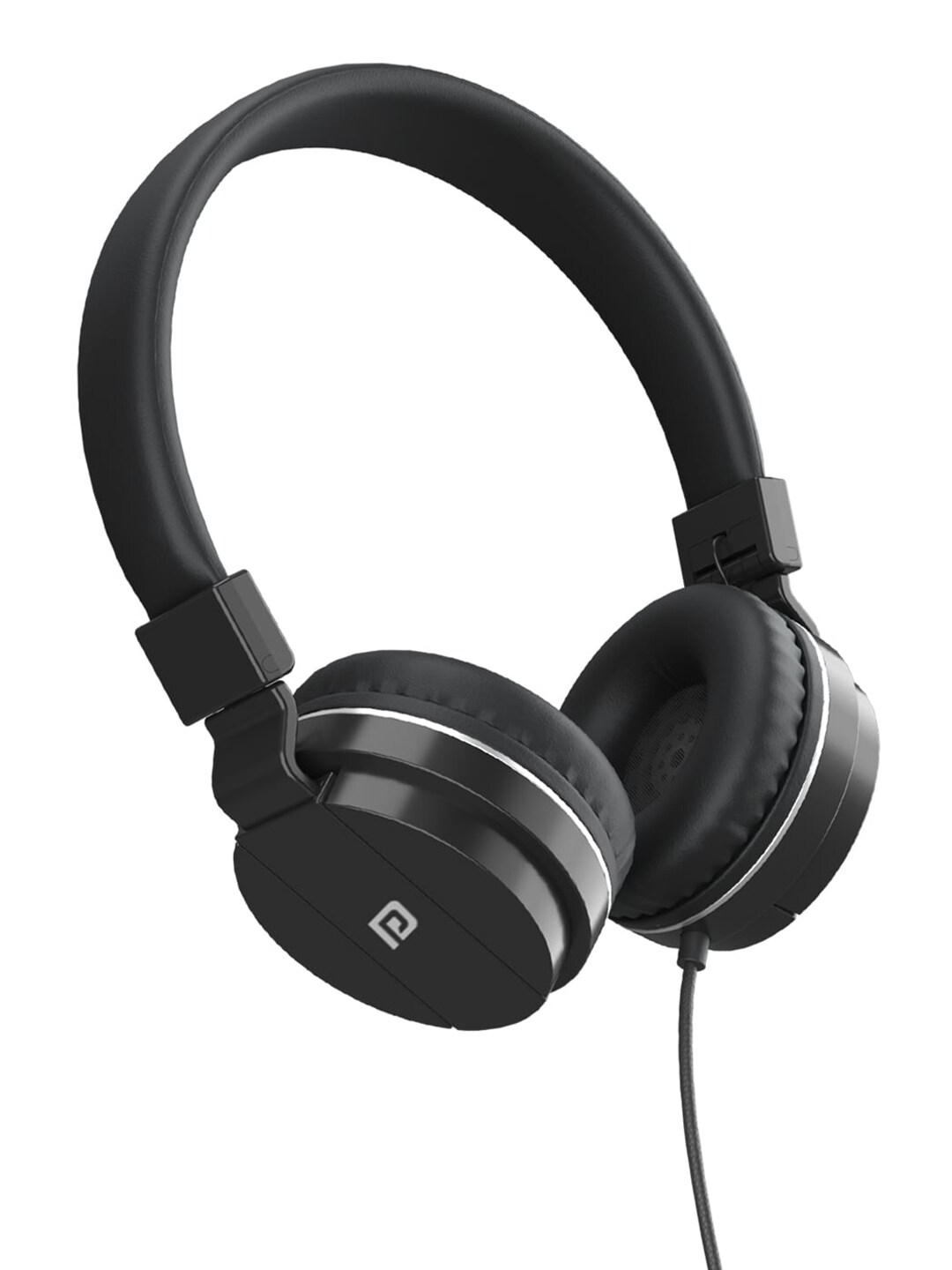 Portronics Black Solid Foldable On-Ear Wired Headphone Price in India