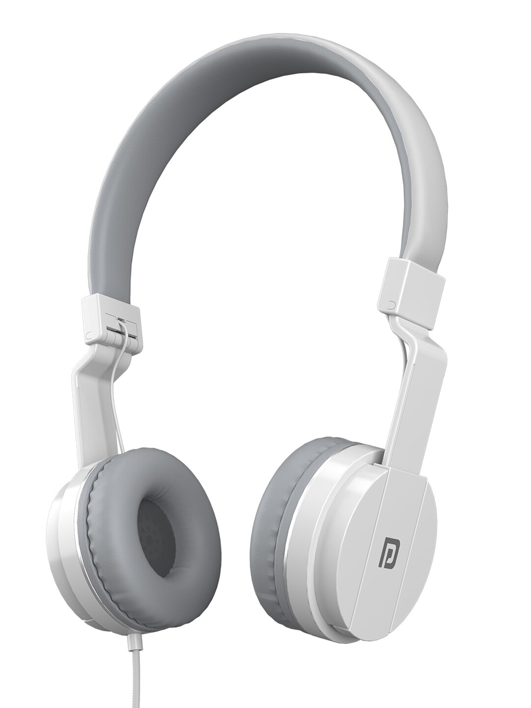 Portronics White Solid Aural 1 Foldable On Ear Wired Headphone Price in India