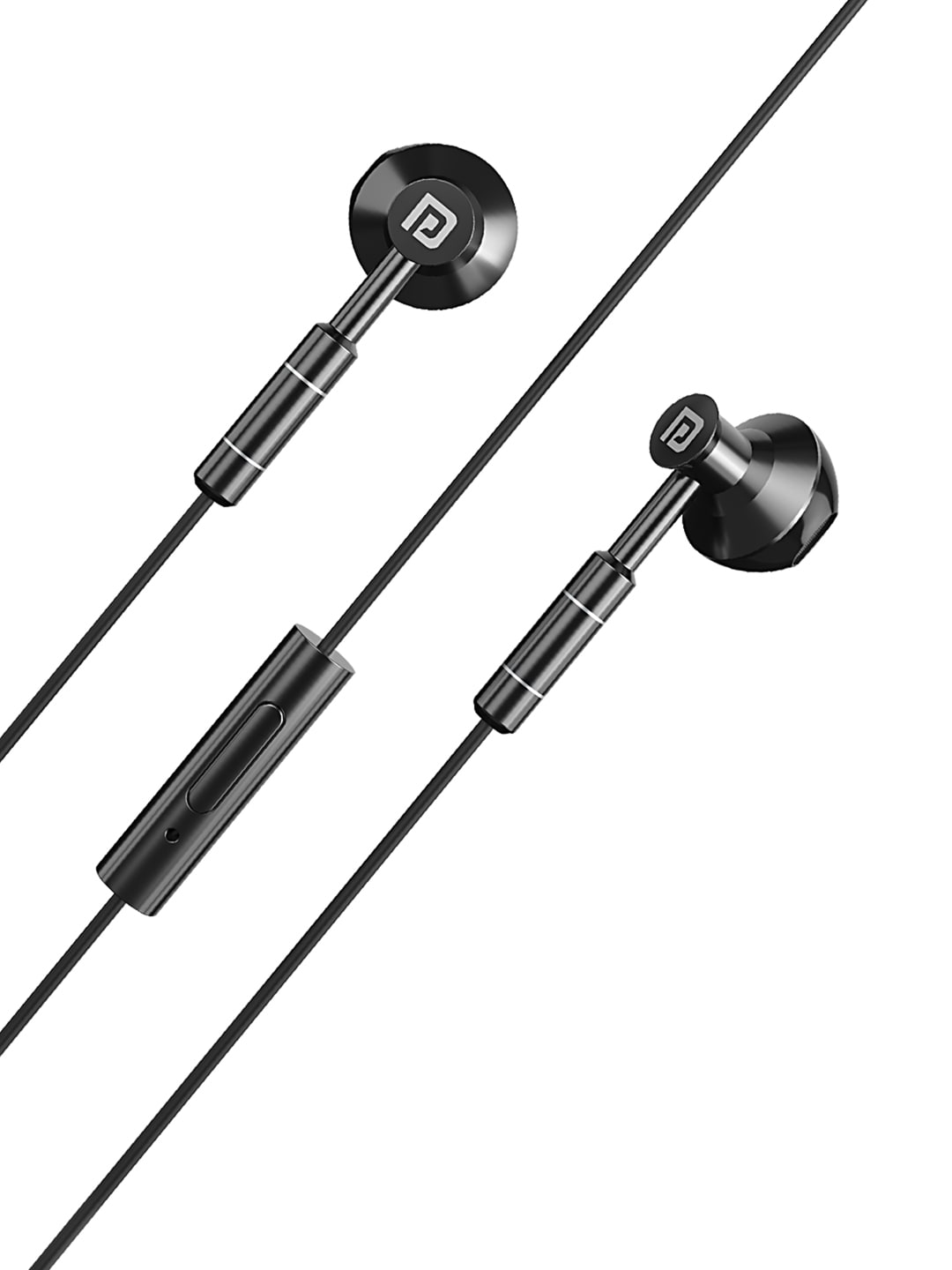 Portronics Black Solid In-Ear Wired Earphone Price in India