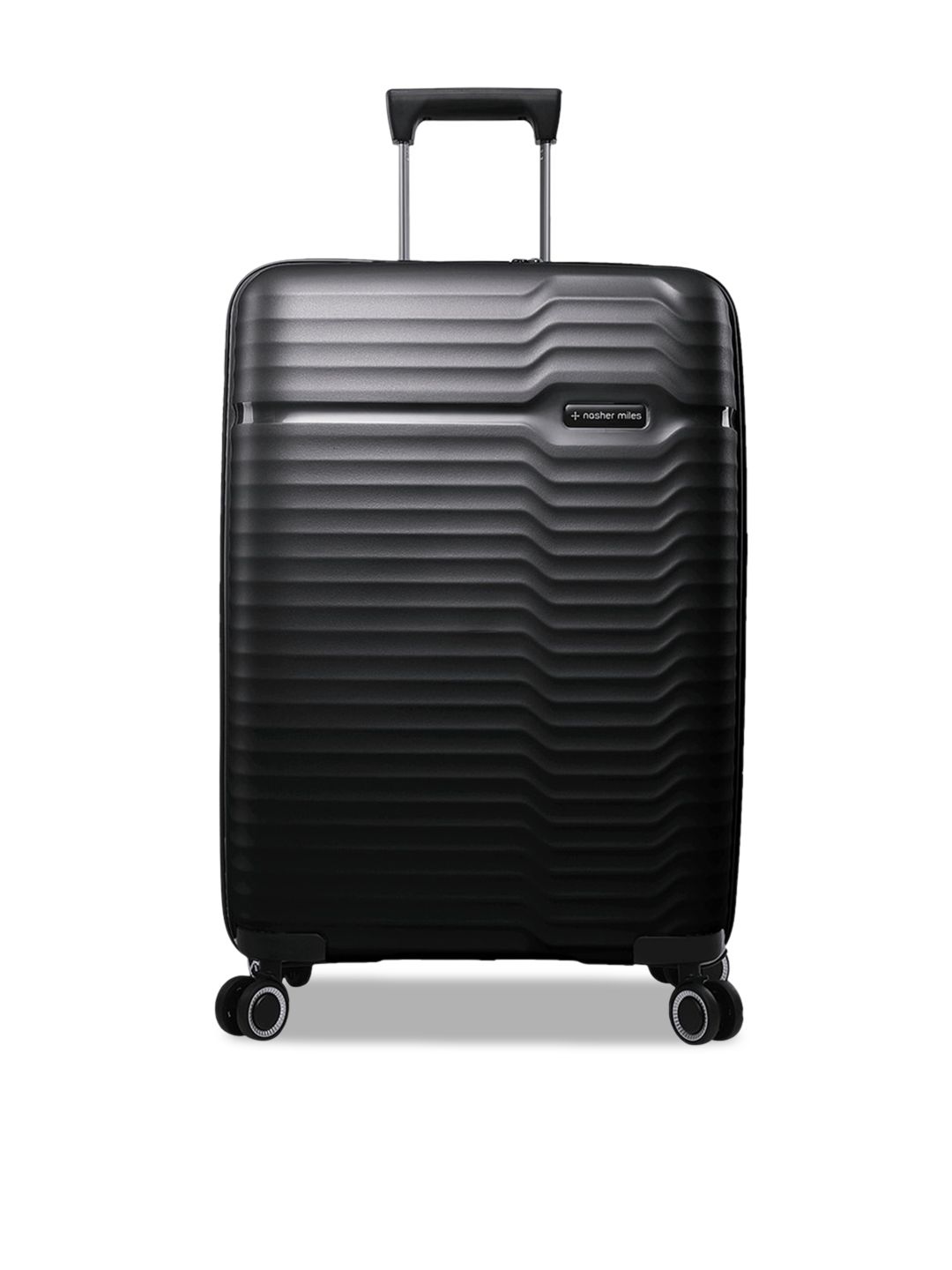 Nasher Miles Black Textured Sahara Hard-Sided Large Trolley Suitcase Price in India