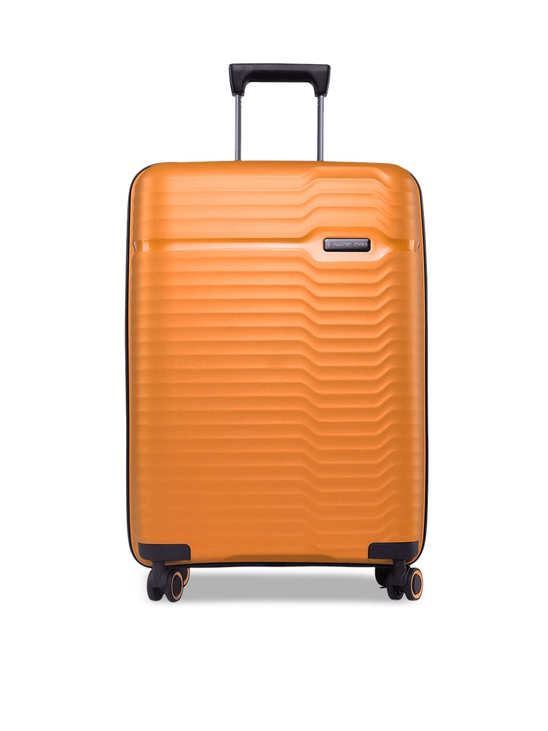 Nasher Miles Orange Textured Hard-Sided Large Trolley Suitcase Price in India
