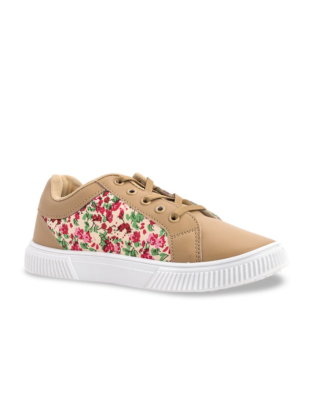 Khadims Women Beige Printed Sneakers Price in India