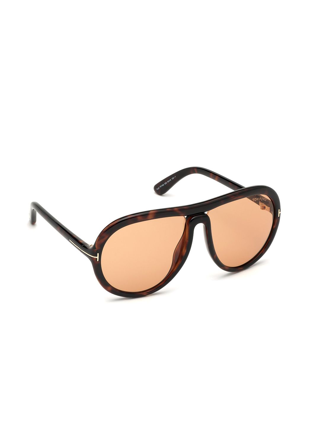 Tom Ford Women Brown Lens & Brown Aviator Sunglasses with UV Protected Lens Price in India