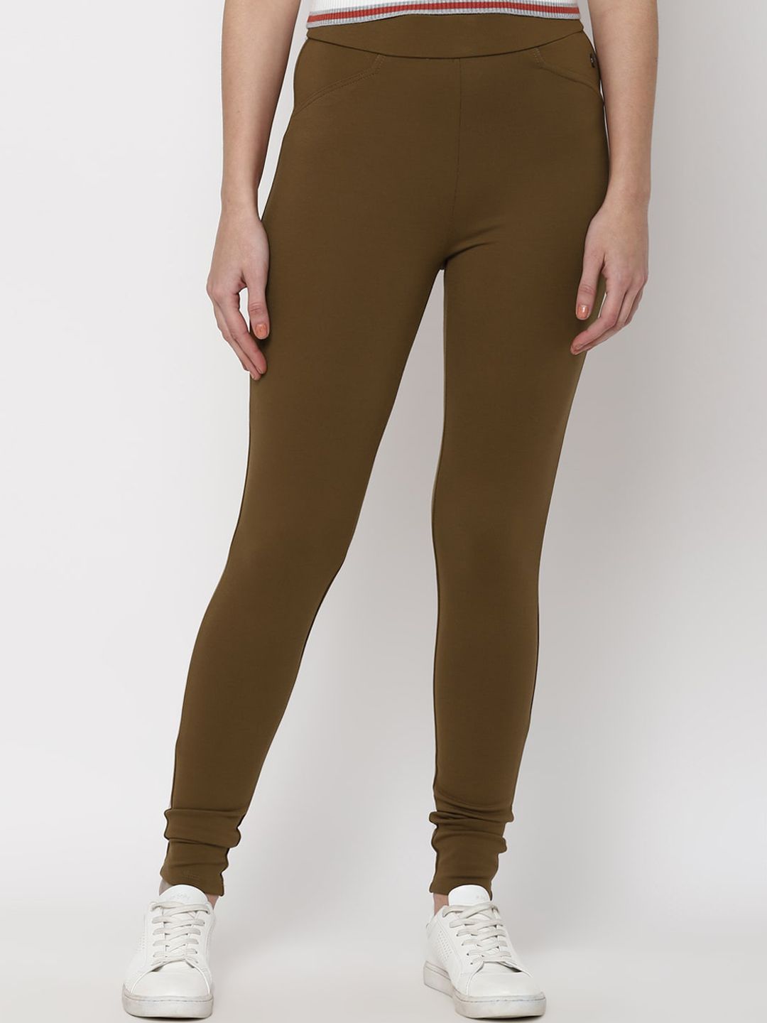 Allen Solly Woman Women Brown Joggers Trousers Price in India