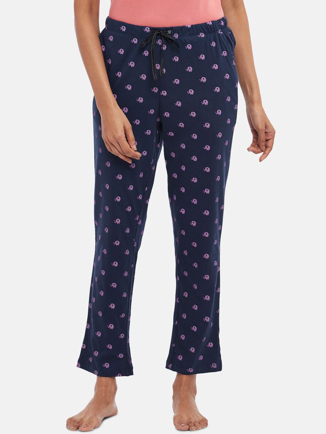 Dreamz by Pantaloons Women Blue & Purple Printed Lounge Pants Price in India