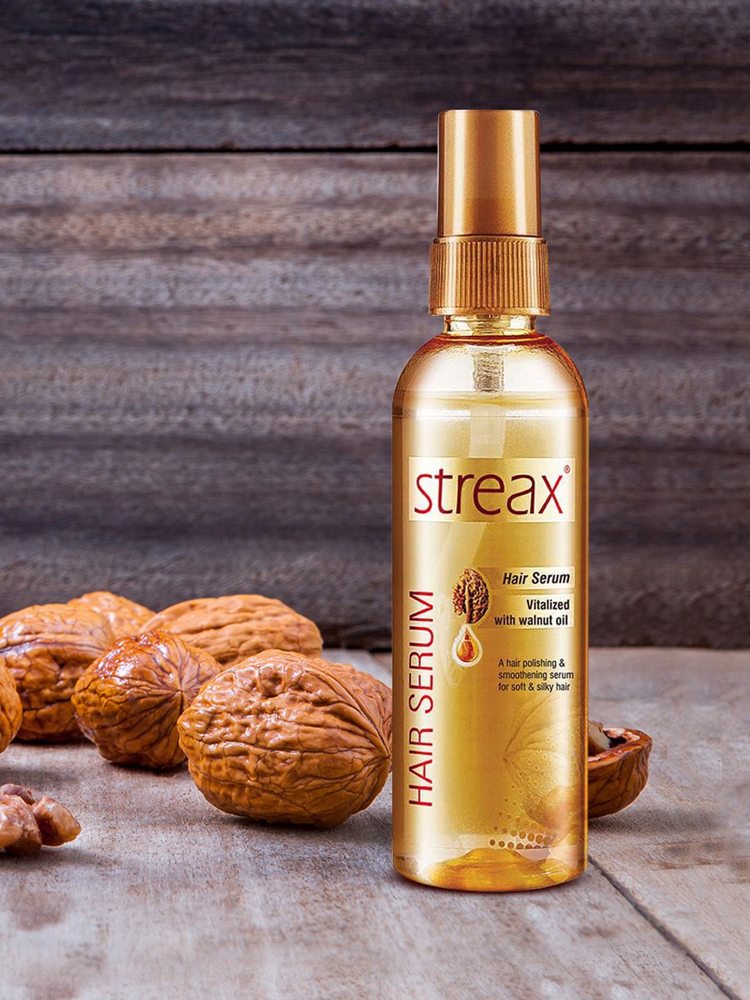 Streax Vitalised with Walnut Oil Hair Serum 45ml Price in India