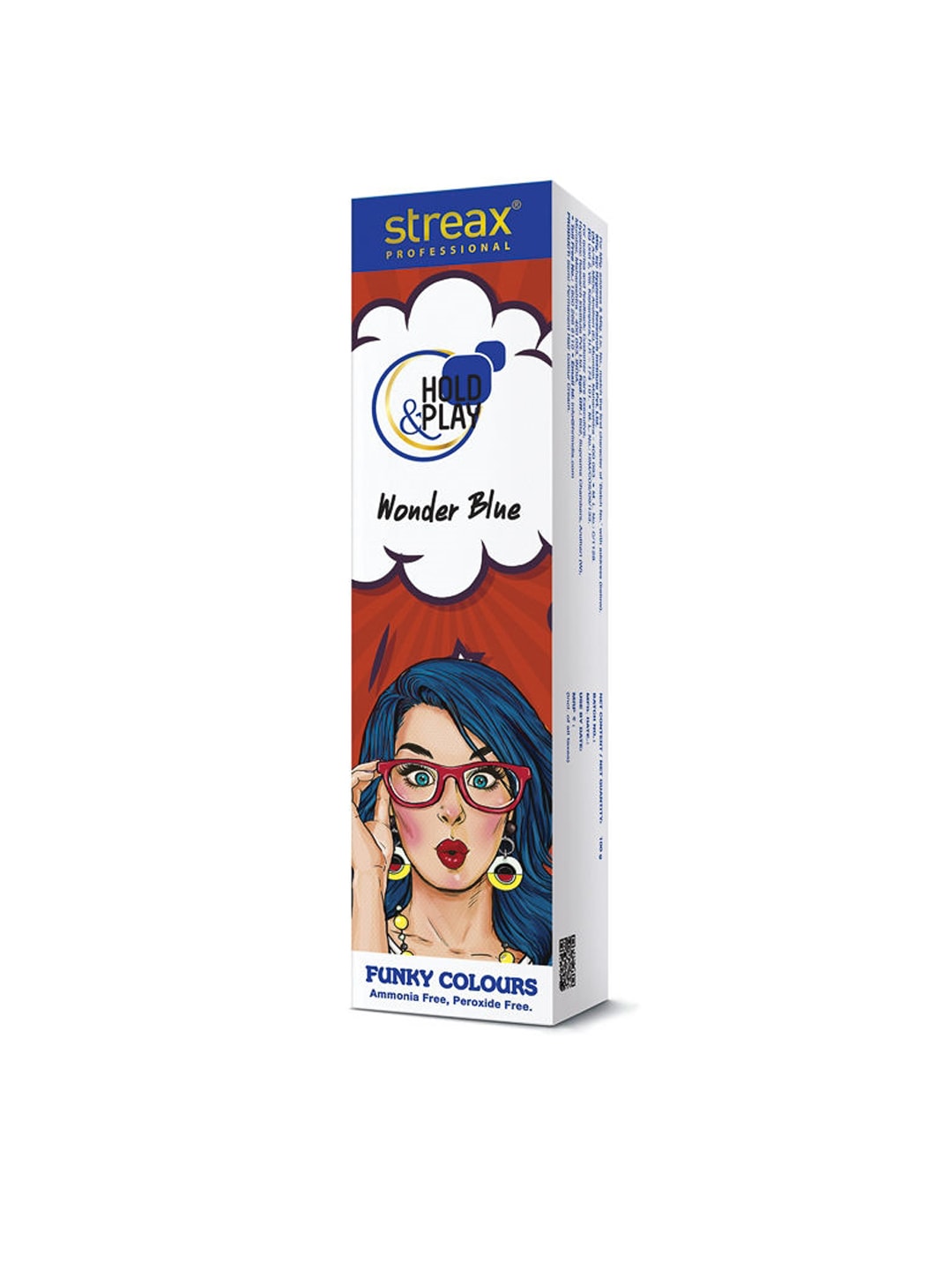 Streax Professional Hold & Play Funky Colour - Wonder Blue- 100 g Price in India