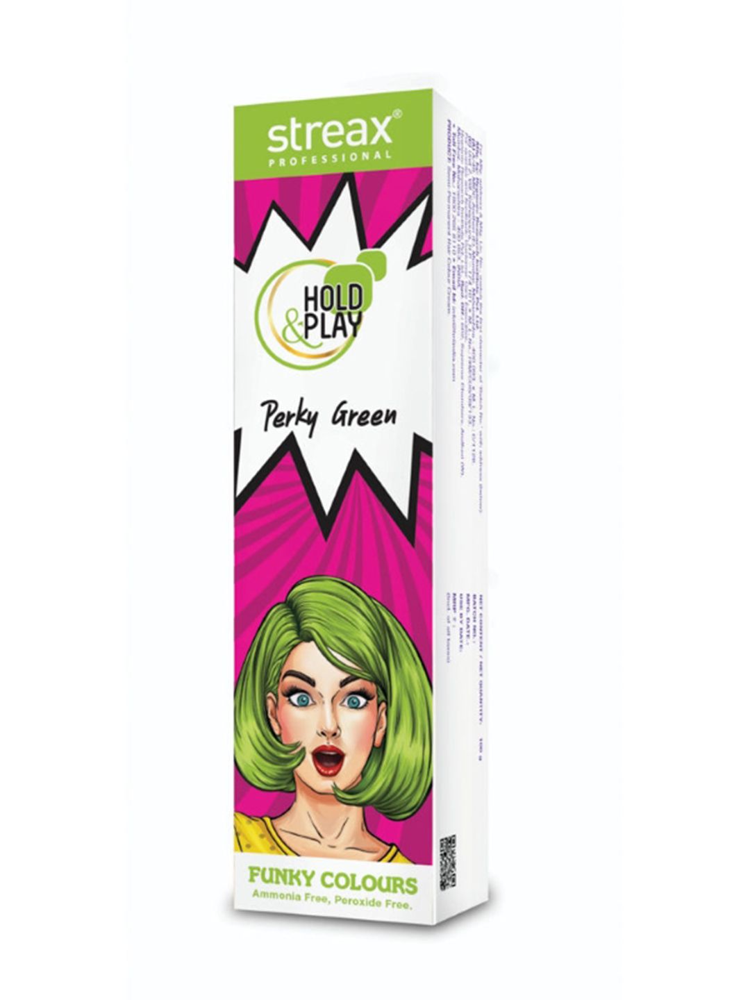 Streax Professional Hold & Play Funky Colours Hair Colour 100 gm - Perky Green Price in India