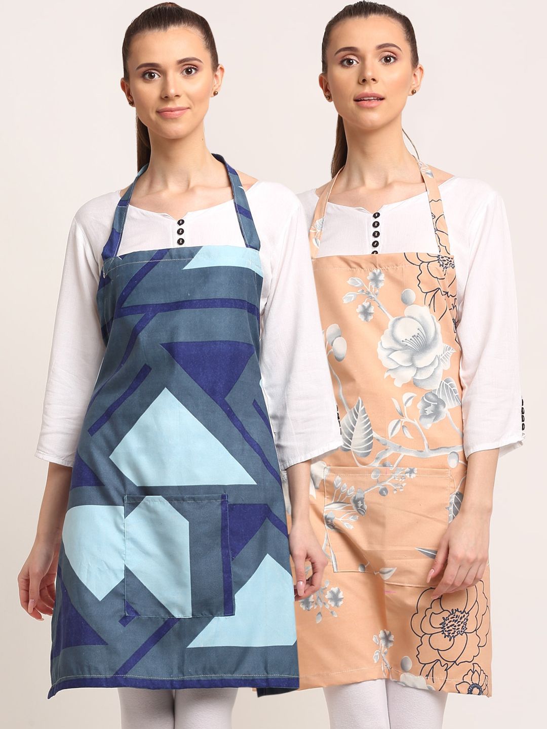 TAG 7 Unisex Pack Of 2 Multicoloured Printed Aprons Price in India