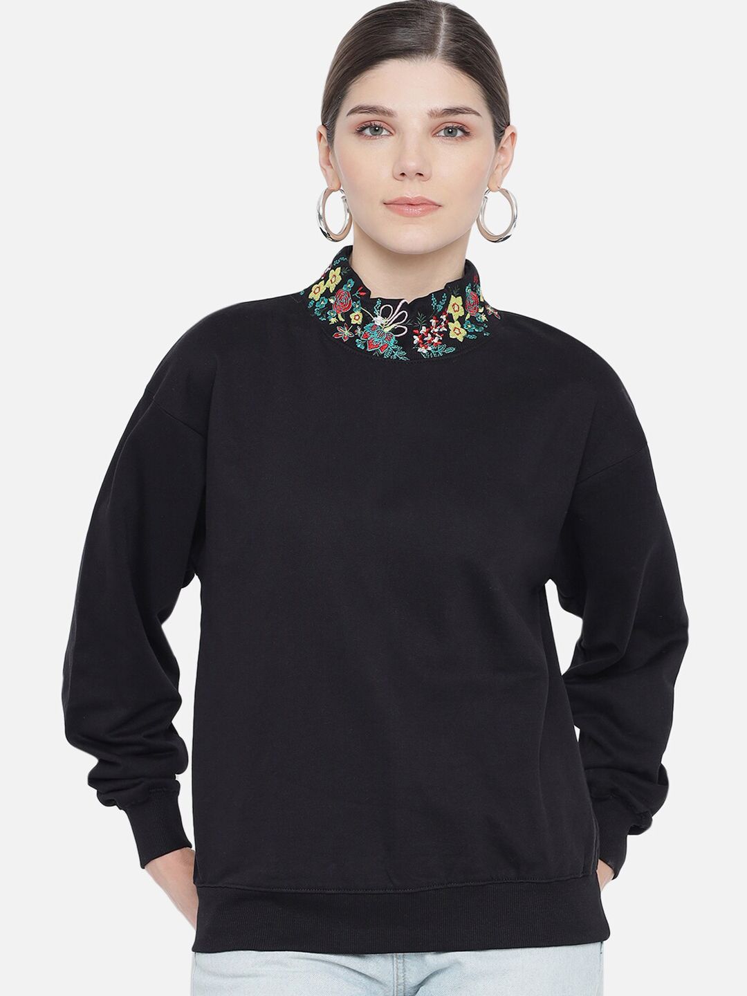 The Dry State Women Black Sweatshirt Price in India