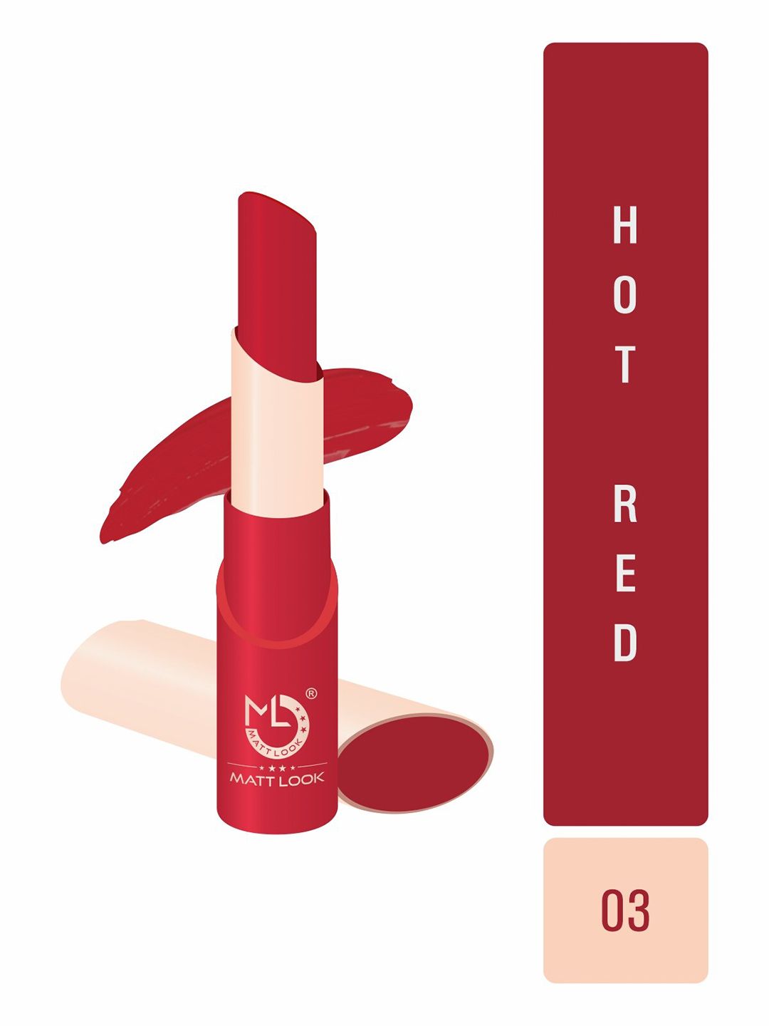 MATTLOOK Vivid Matte Lipstick - Hot Red 03 Price in India