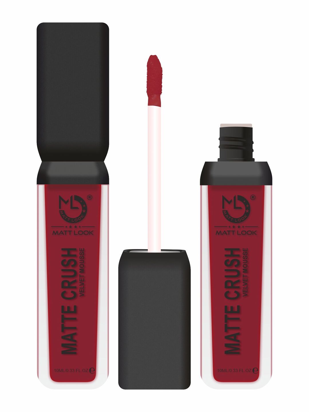 MATTLOOK Matte Crush Velvet Mousse Maroon Lipstick - 10ml (Pack of 2) Price in India