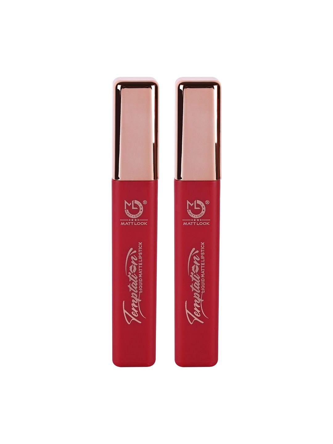 MATTLOOK Women Red Lip Makeup Temptation Liquid Matte Lipstick Red Velvet (Pack of 2) Price in India