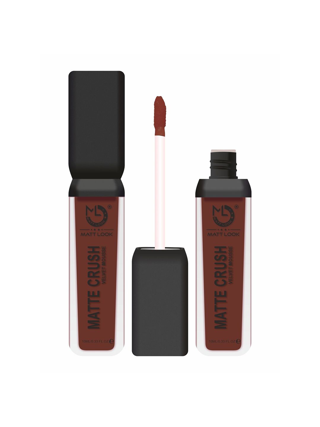 MATTLOOK Women Coffee Brown Matte Crush Velvet Mousse Lipstick (Pack of 2) Price in India