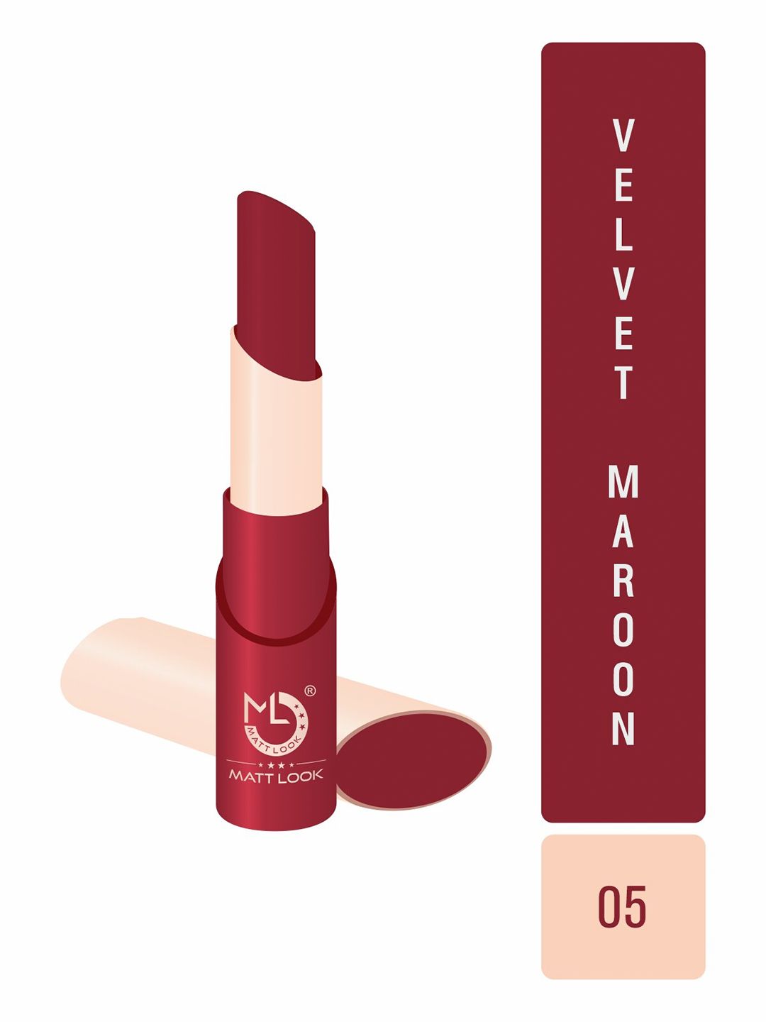 MATTLOOK Vivid Matte Lipstick - Valvet Maroon Price in India