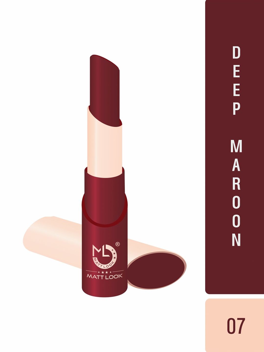 MATTLOOK Women Vivid Matte Lipstick - Deep Maroon 3.8gm Price in India