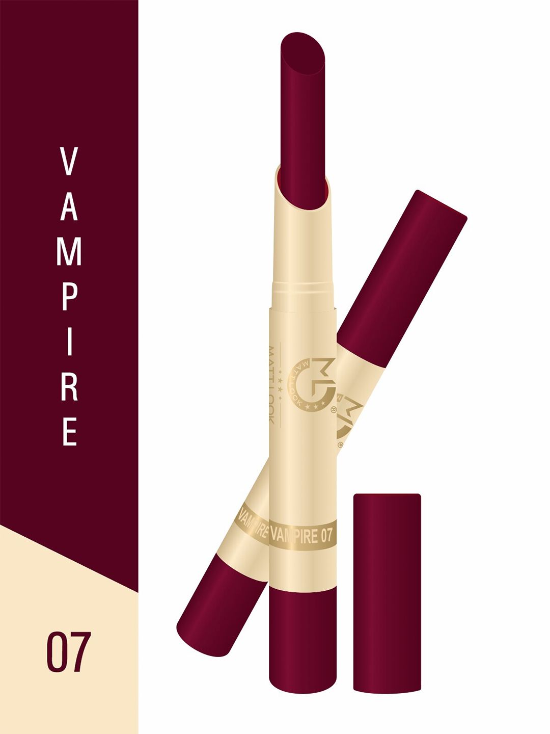 MATTLOOK Velvet Smooth Non-Transfer Lipstick - Vampire 07 Price in India