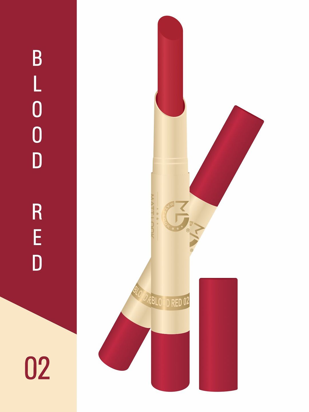 MATTLOOK Velvet Smooth Non-Transfer Long Lasting & Water Proof Lipstick - Blood Red Price in India