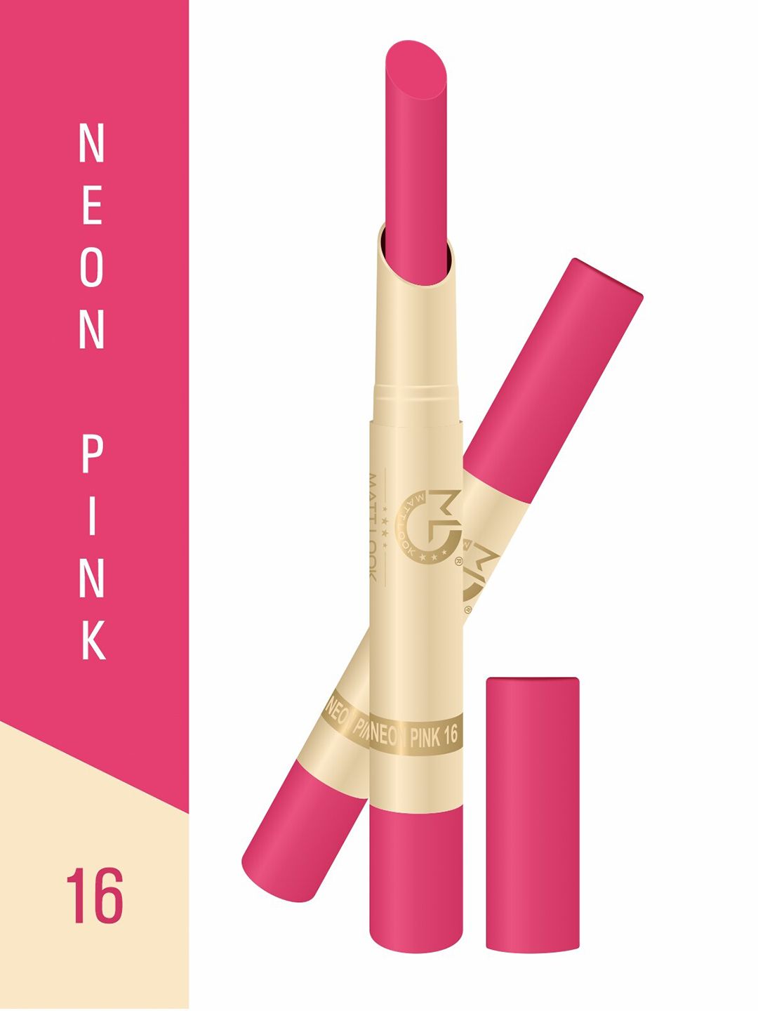 MATTLOOK Pink Velvet Smooth Long Lasting & Water Proof Lipstick Neon Pink (2gm) Price in India