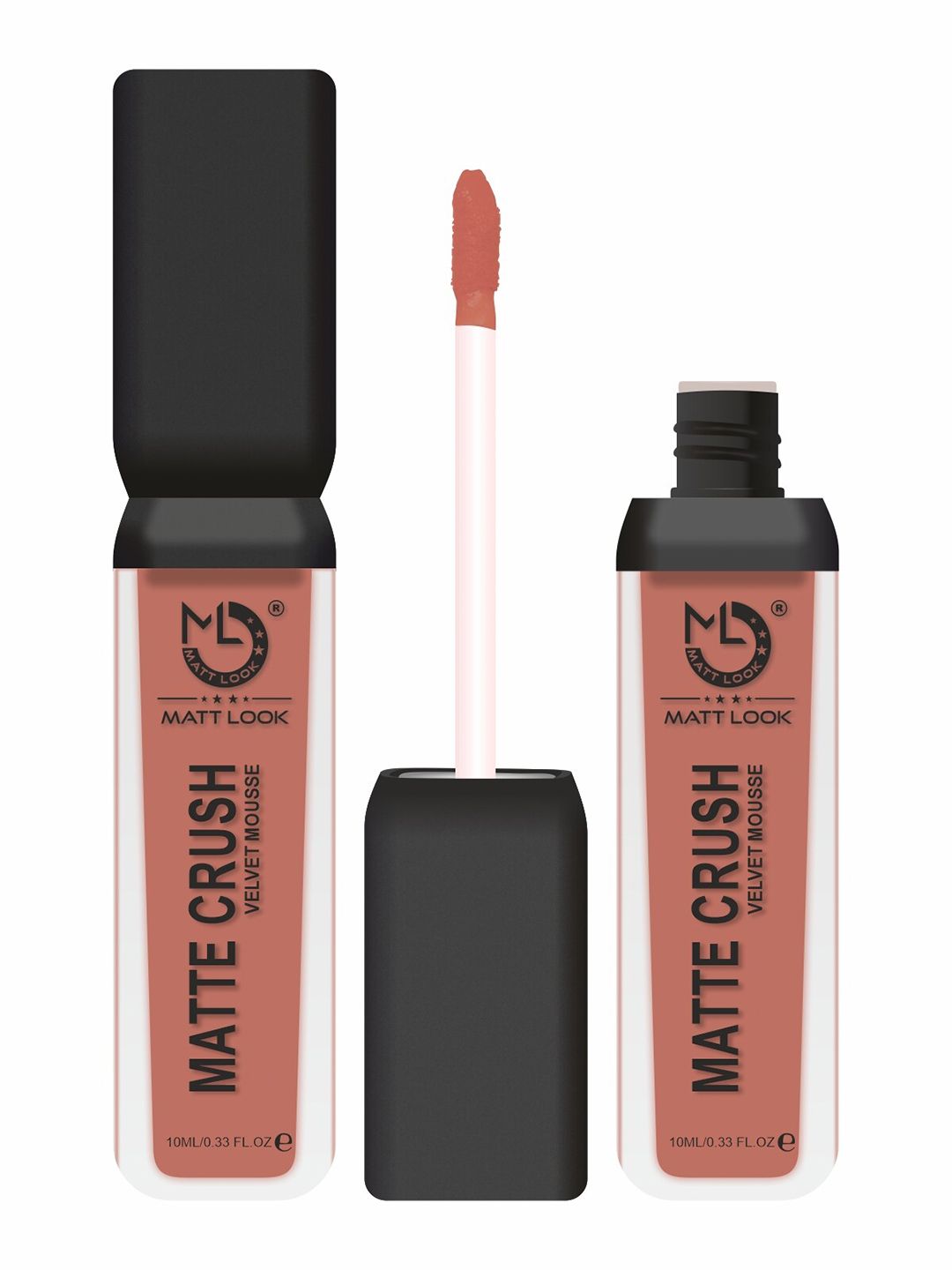 MATTLOOK Women Matte Crush Velvet Mousse Lipstick Naked 10ml (Pack of 2) Price in India