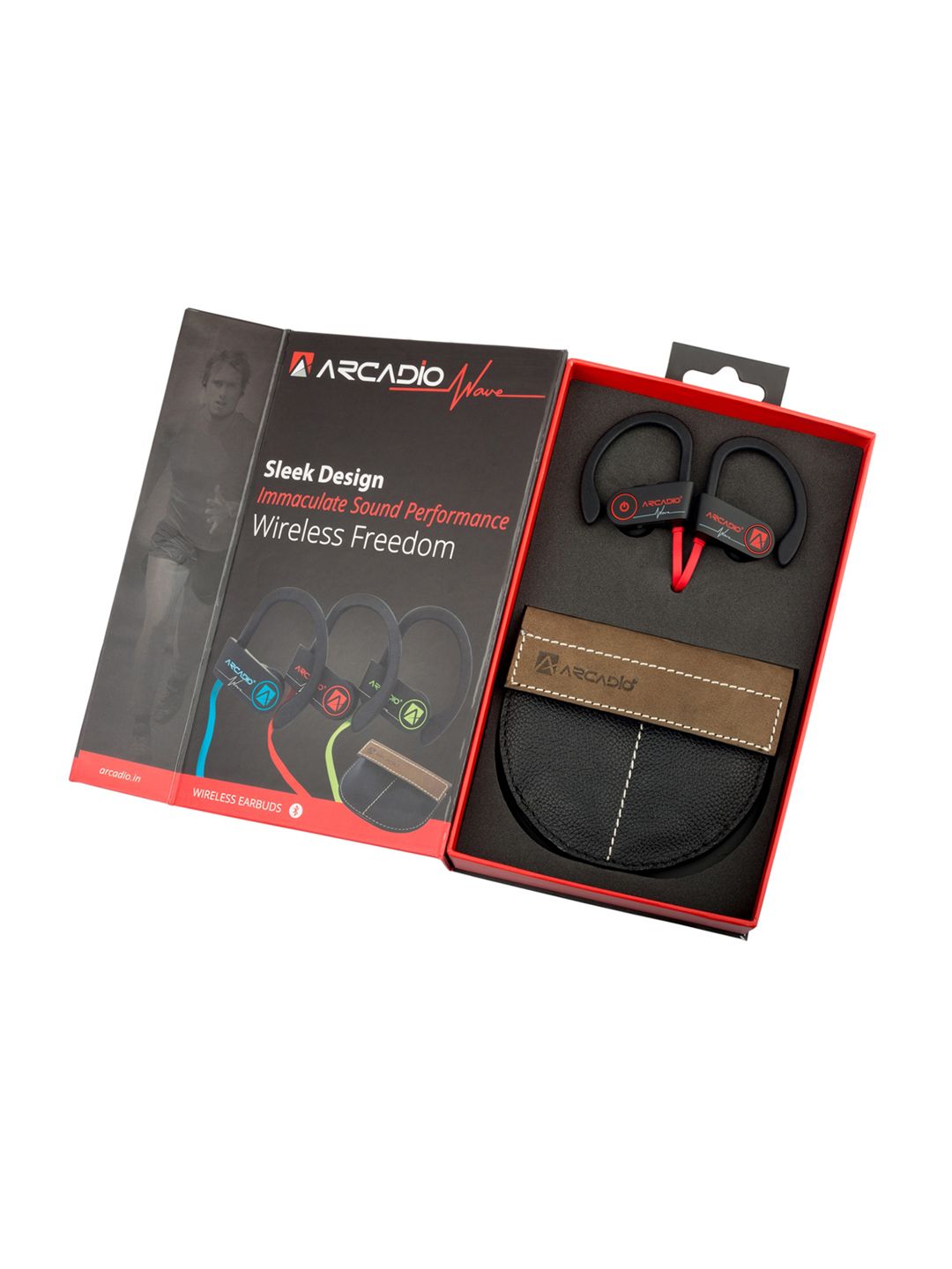 ARCADIO Red & Black Wave Wireless Super Bass In-Ear Price in India