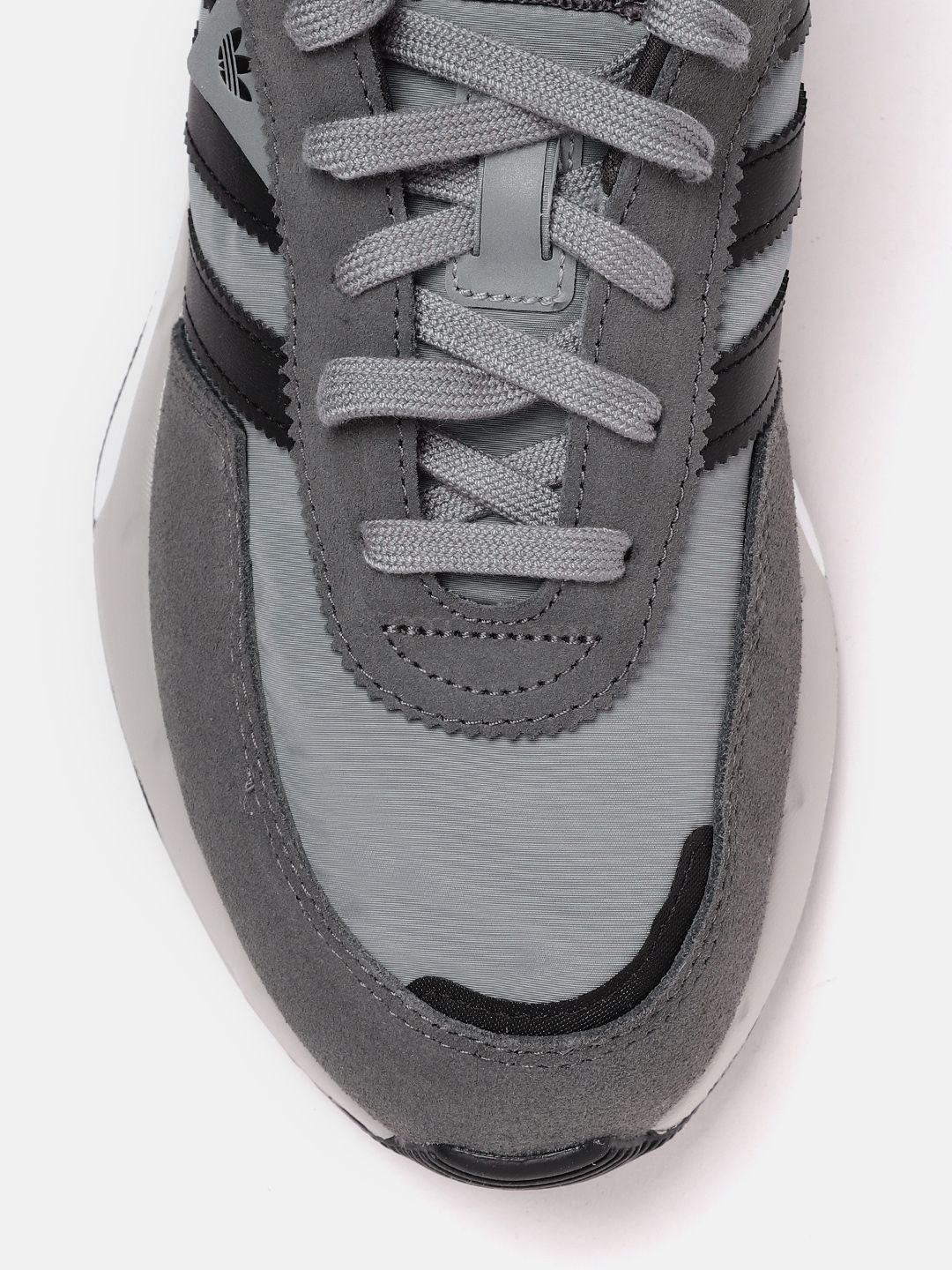 Buy ADIDAS Originals Men Charcoal Grey & Black Striped Retropy F2 Suede  Sustainable Sneaker Excluding Trim - Casual Shoes for Men 16558236 | Myntra