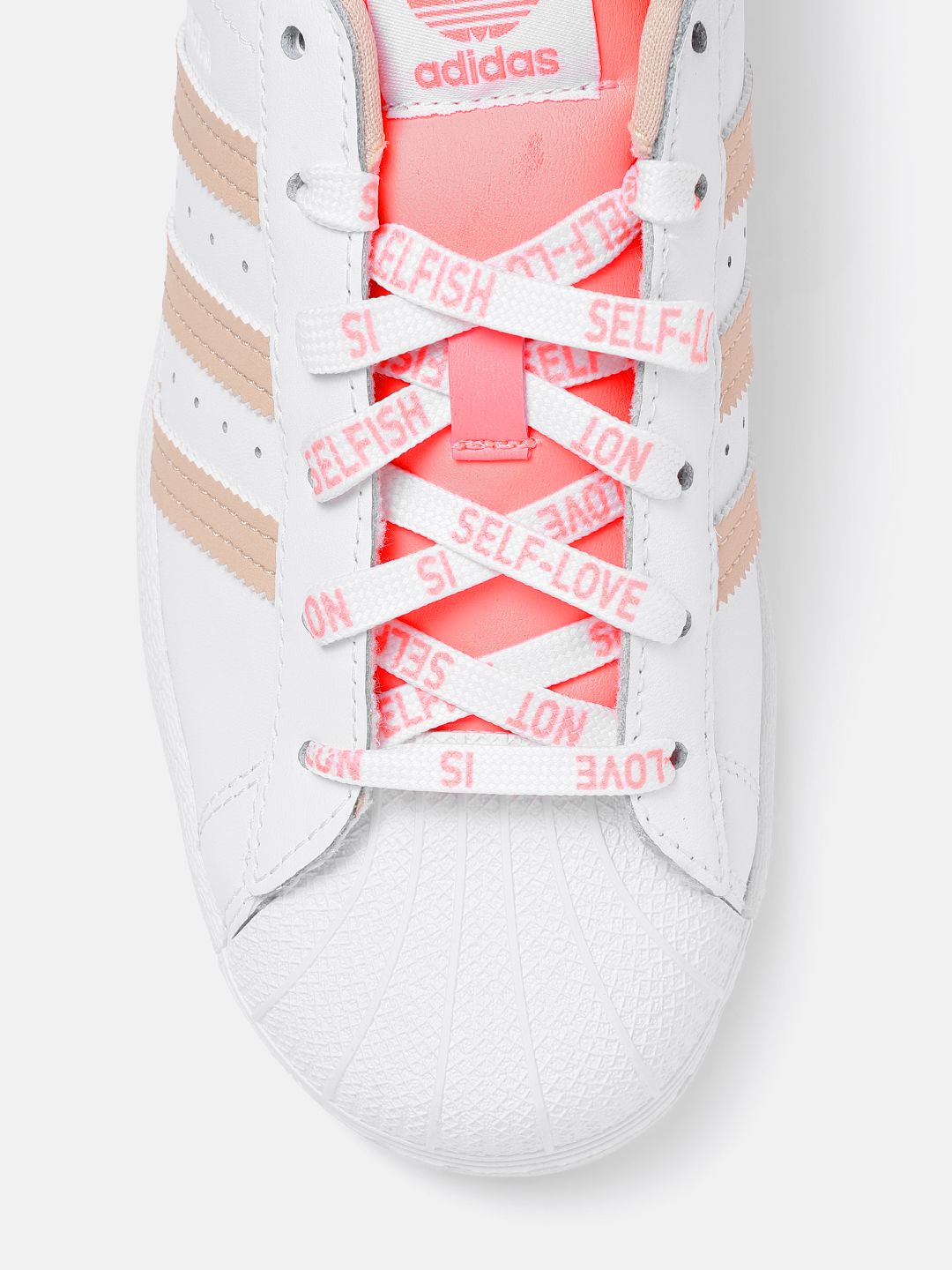 Buy ADIDAS Originals Women White & Pink Leather Superstar 3 Striped  Sustainable Sneakers - Casual Shoes for Women 16558314 | Myntra