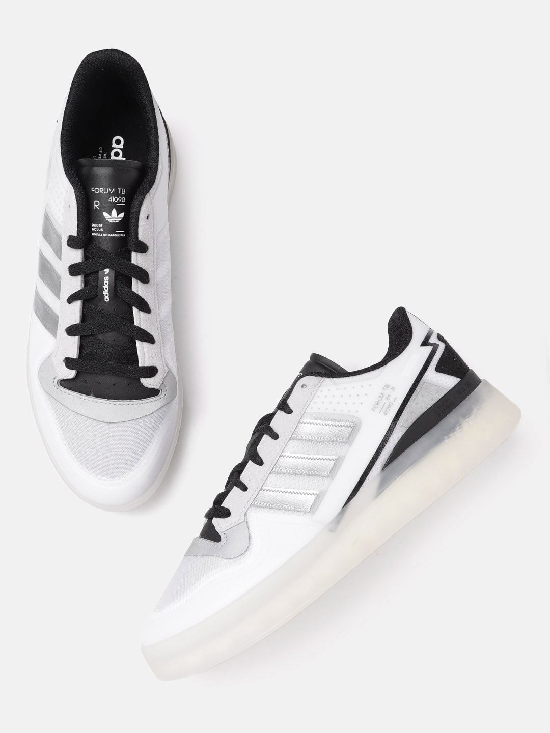 Buy ADIDAS Originals Men Black & Grey Forum Tech Boost Sustainable