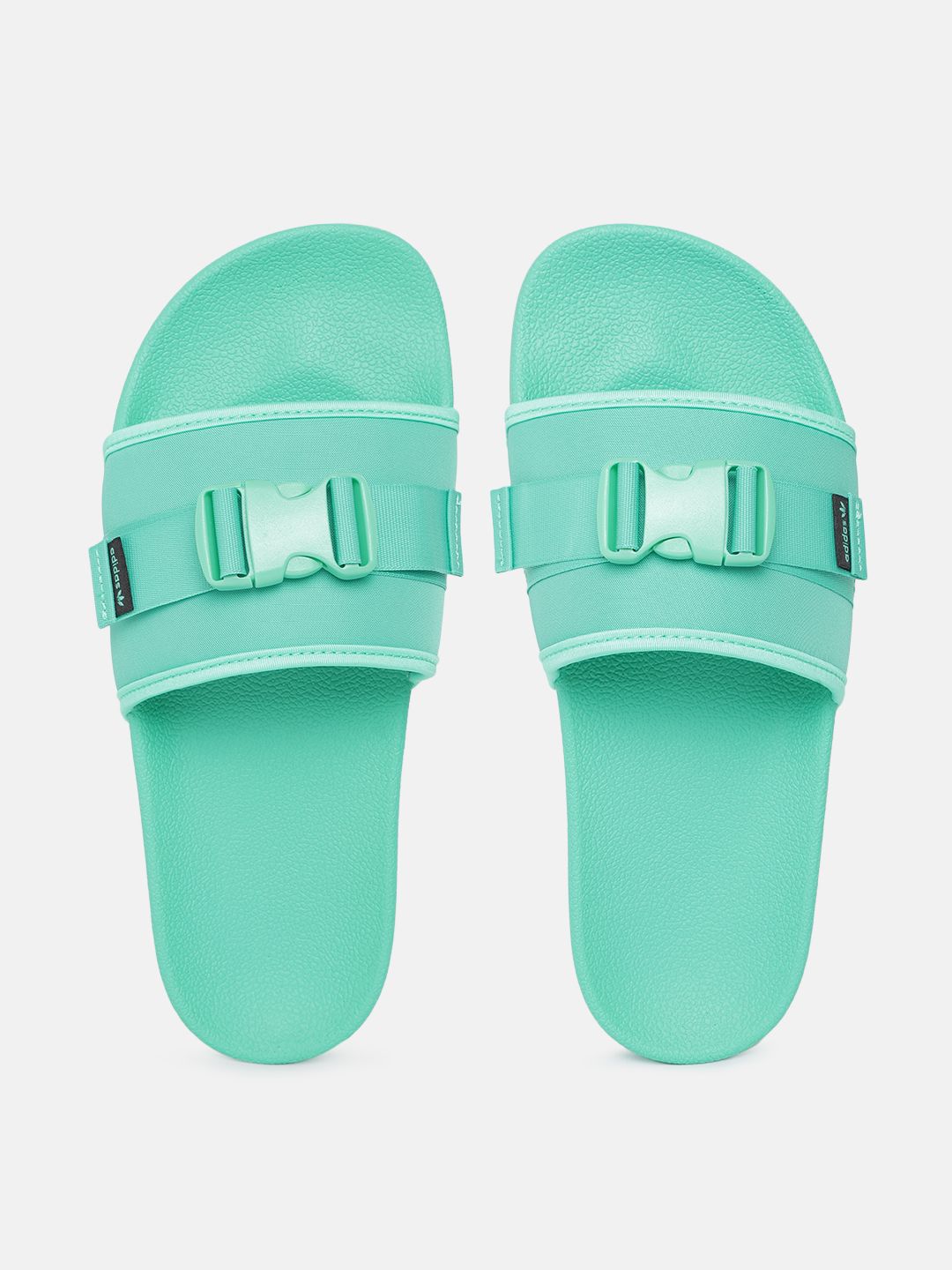 ADIDAS Originals Women Sea Green POUCHYLETTE Sustainable Sliders with Buckle Detail Price in India