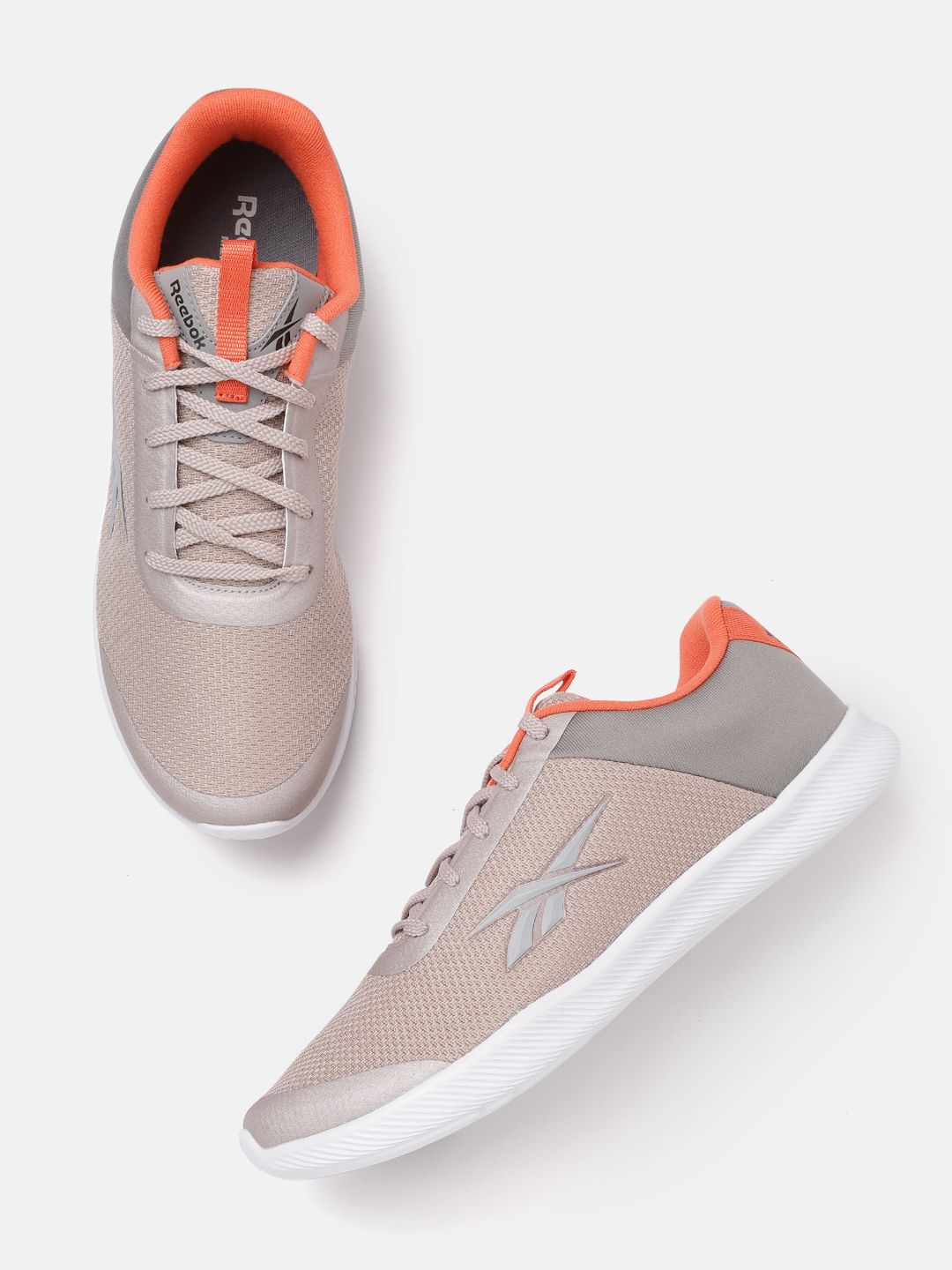 Reebok Women Peach-Coloured & Grey Woven Design Damsel 2.0 Training Shoes Price in India