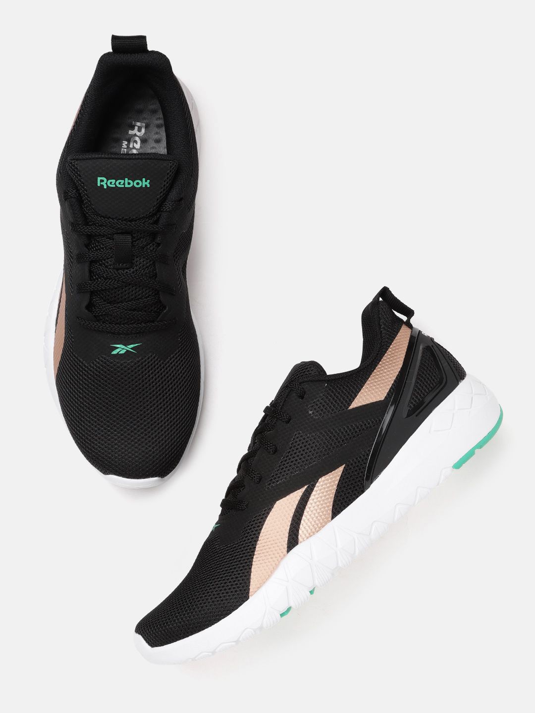 Reebok Men Black Marco Memory Tech Foam Woven Design Training Shoes