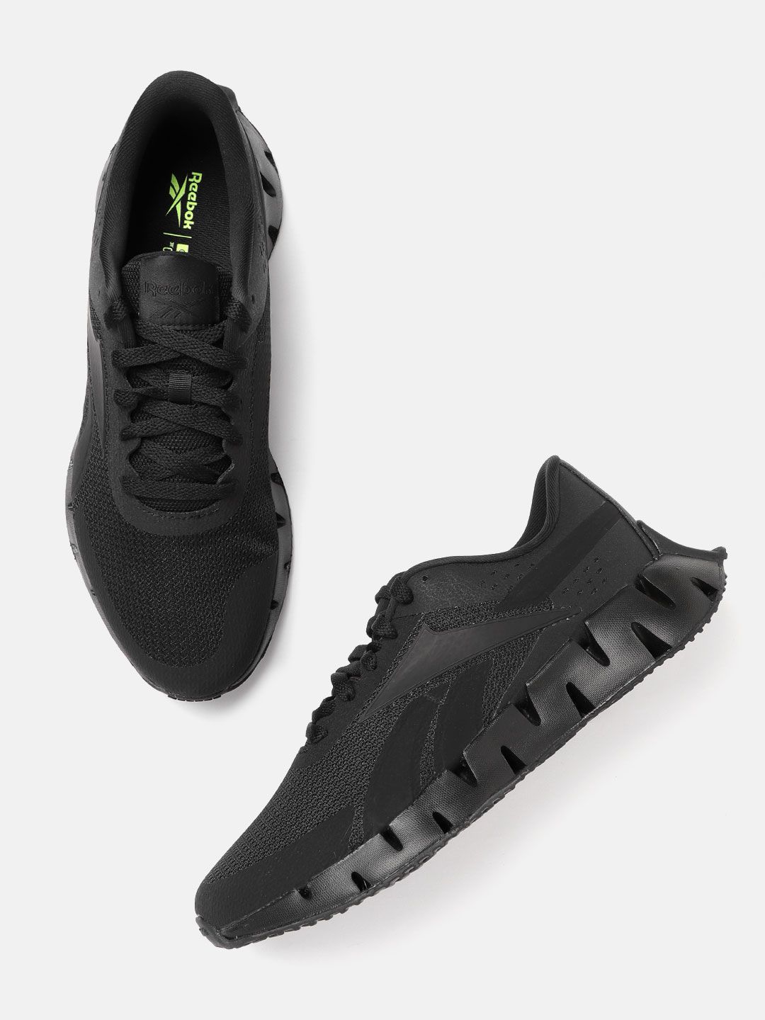 Buy Reebok Men Black Zig Dynamica 2.0 Woven Design Running Shoes