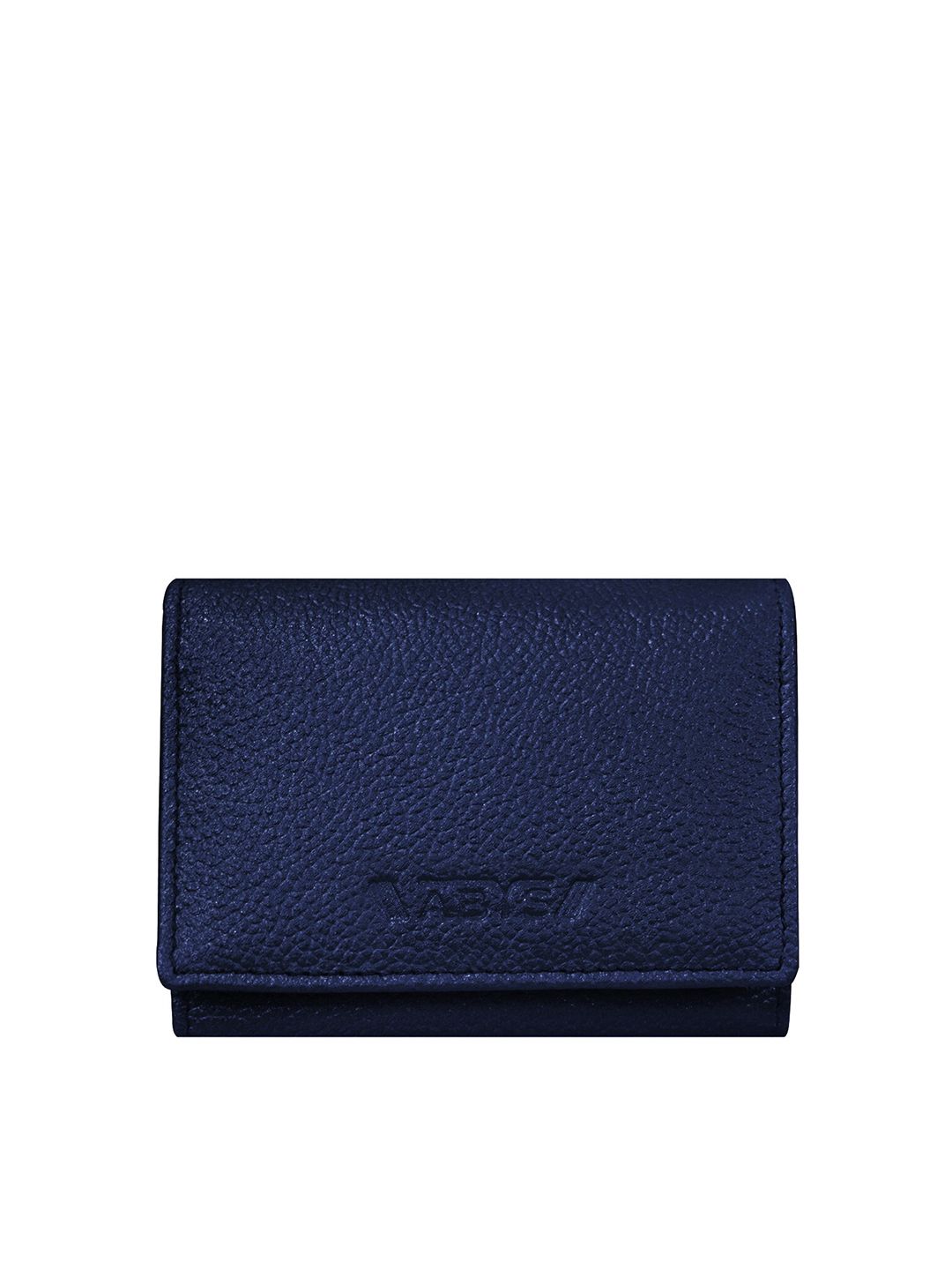 ABYS Unisex Navy Blue Textured Leather Card Holder Price in India
