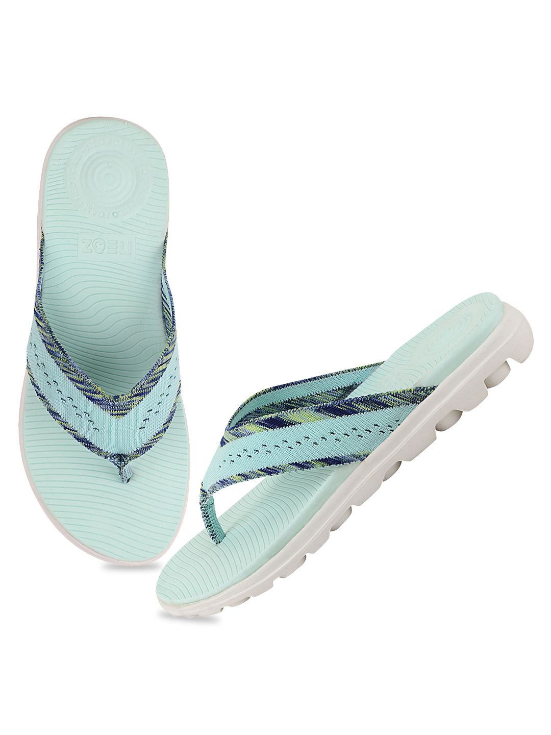 NEOZ Women Green Rubber Slip-On Price in India