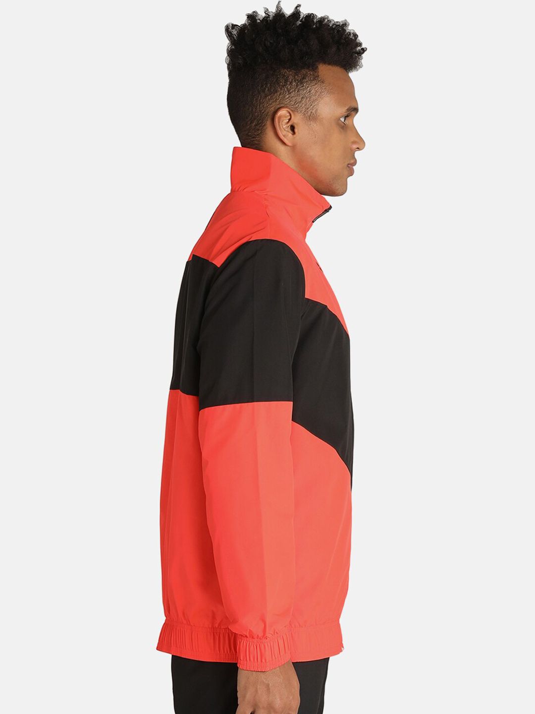 Buy Puma Men Red & Black Colourblocked AC Milan Prematch Woven