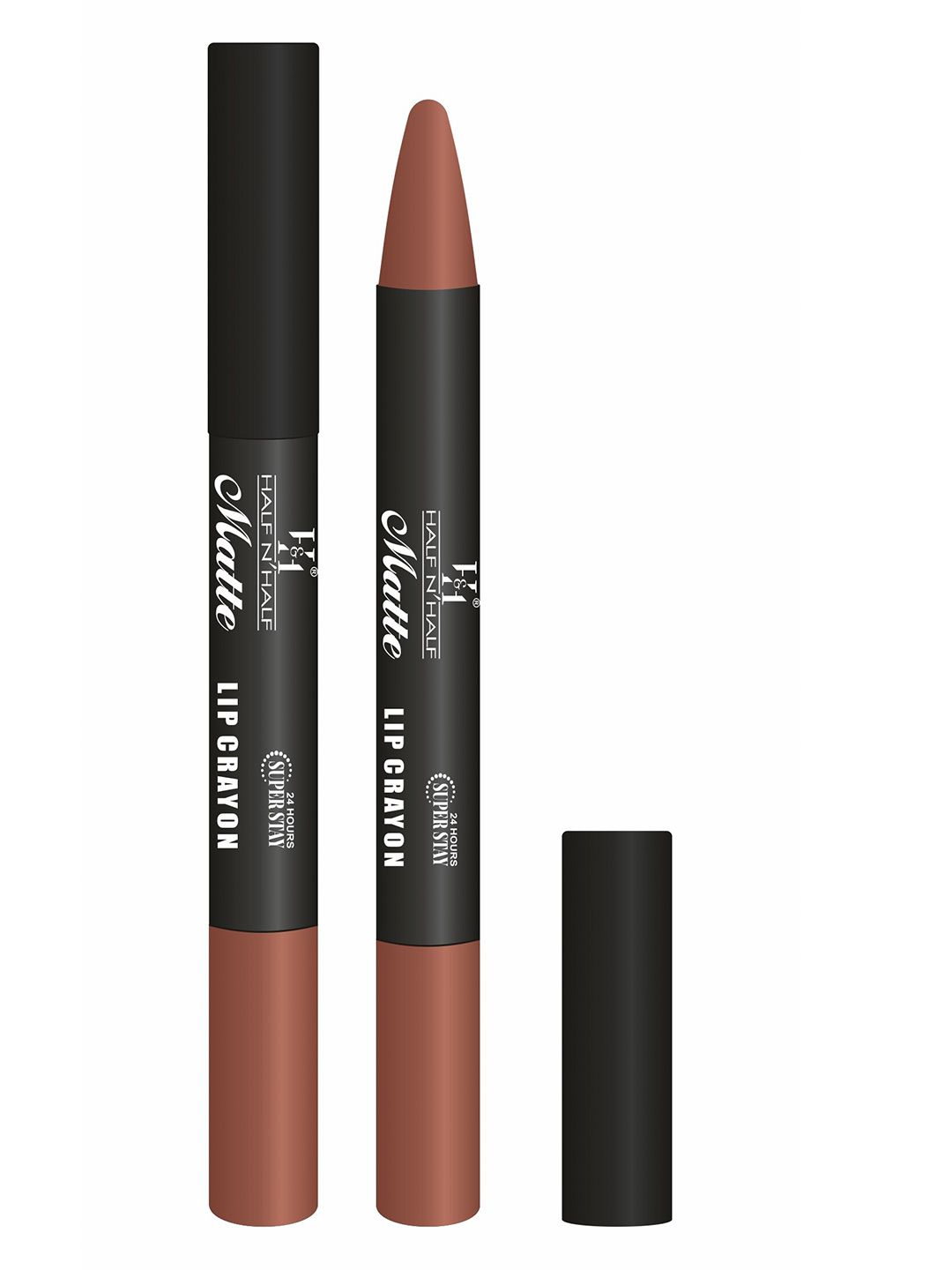 Half N Half Matte Velvet Soft 24h Super Stay Lip Crayon - Hot Chocolate 06 Price in India