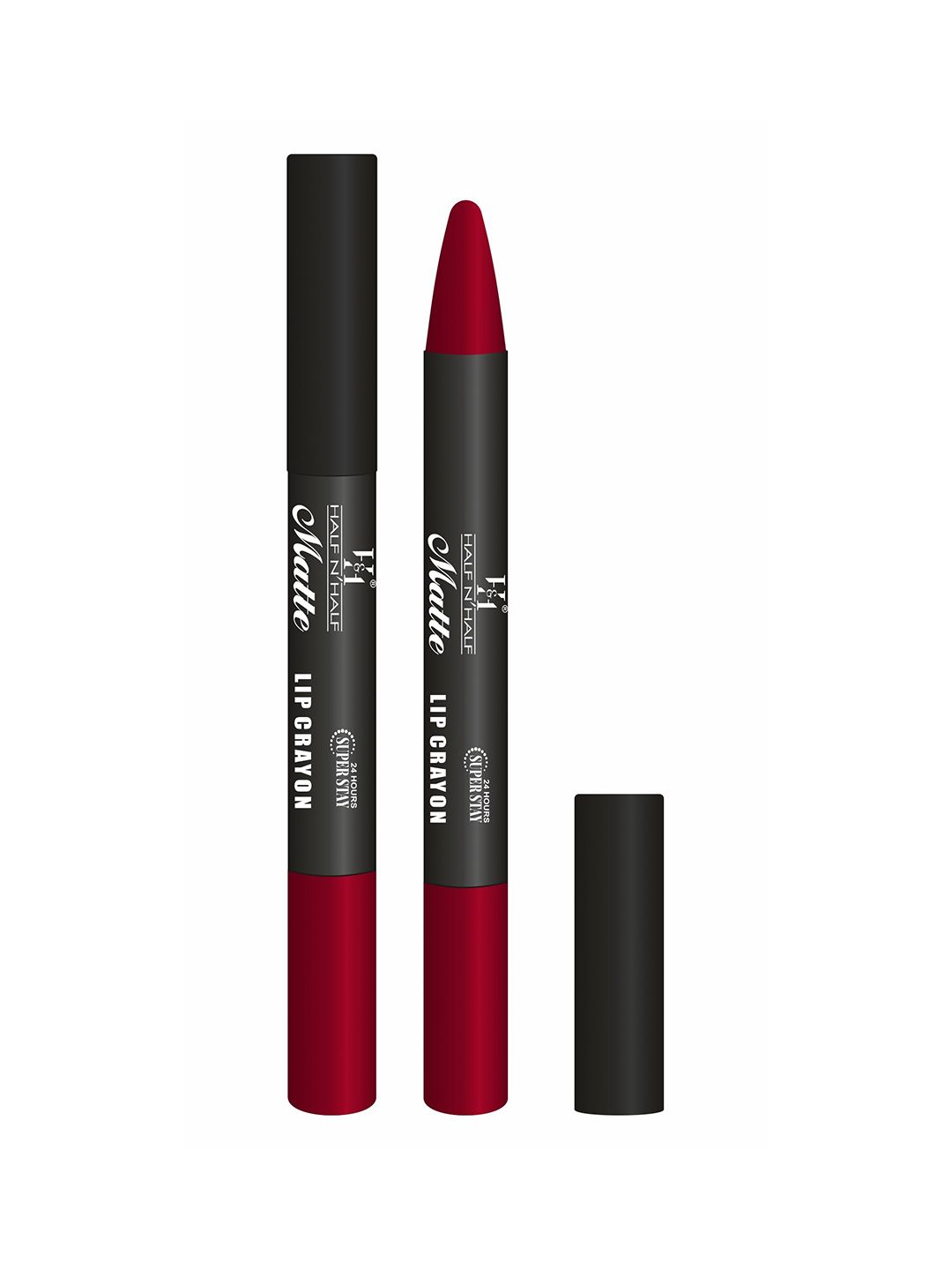 Half N Half Women Matte Velvet 24h Super Stay Lip Crayon - 05 Deep-Maroon 3.5 gm Price in India