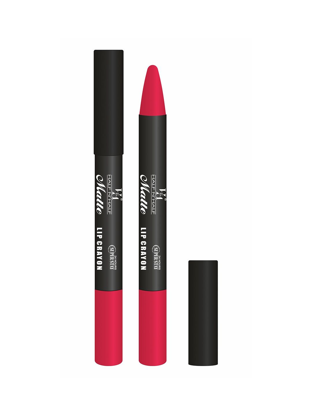 Half N Half Matte Velvet Soft 24h Super Stay Lip Crayon - On Fire 14 Price in India