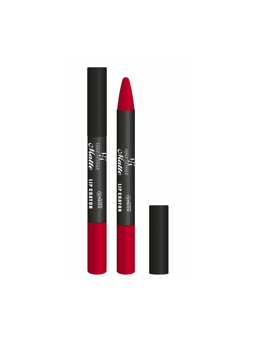 Half N Half Matte Velvet Soft 24h Super Stay Lip Crayon - Velvet Maroon 04 Price in India