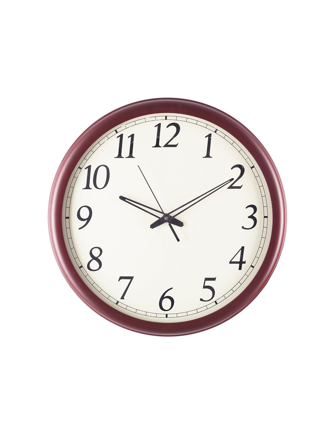 eCraftIndia White Dial Wooden Premium Decorative  40.64 cm Analogue Wall Clock Price in India
