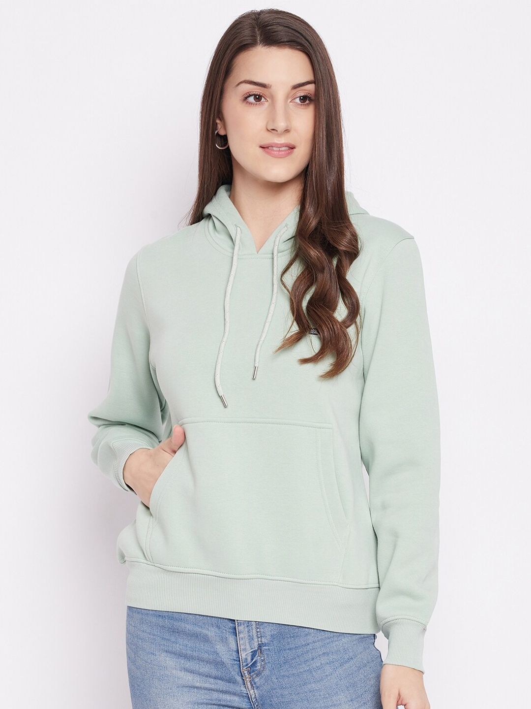 Okane Women Green Hooded Sweatshirt Price in India