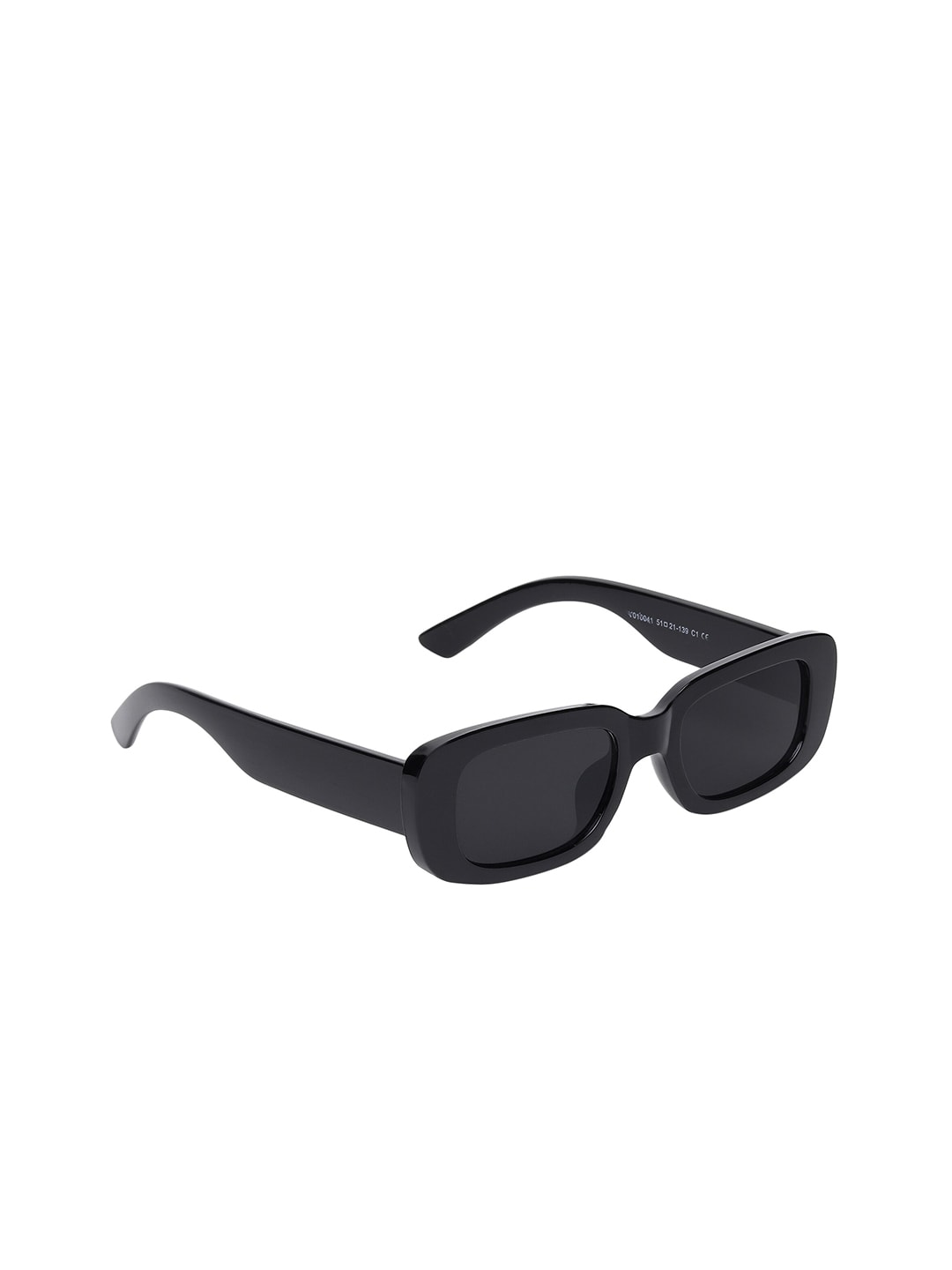 CRIBA Unisex Black Lens & Black Rectangle Sunglasses with UV Protected Lens CR_CANDY 260 Price in India