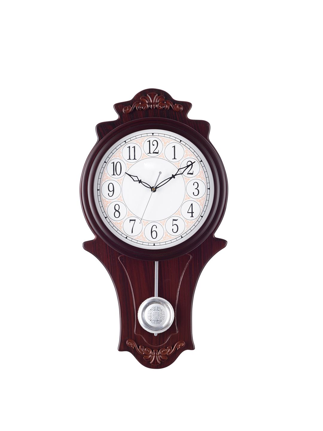 eCraftIndia White  53.3 cm x  28 cm Analogue Wall Clock Price in India
